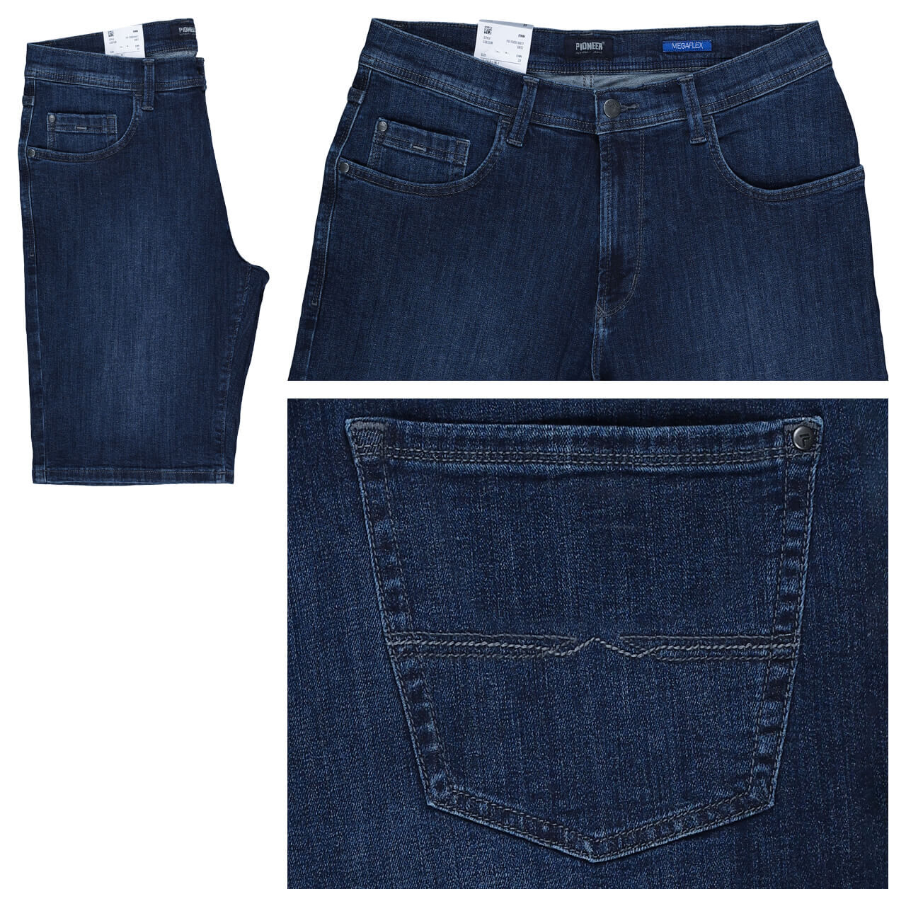 Pioneer Finn Jeans Bermuda Megaflex dark blue used