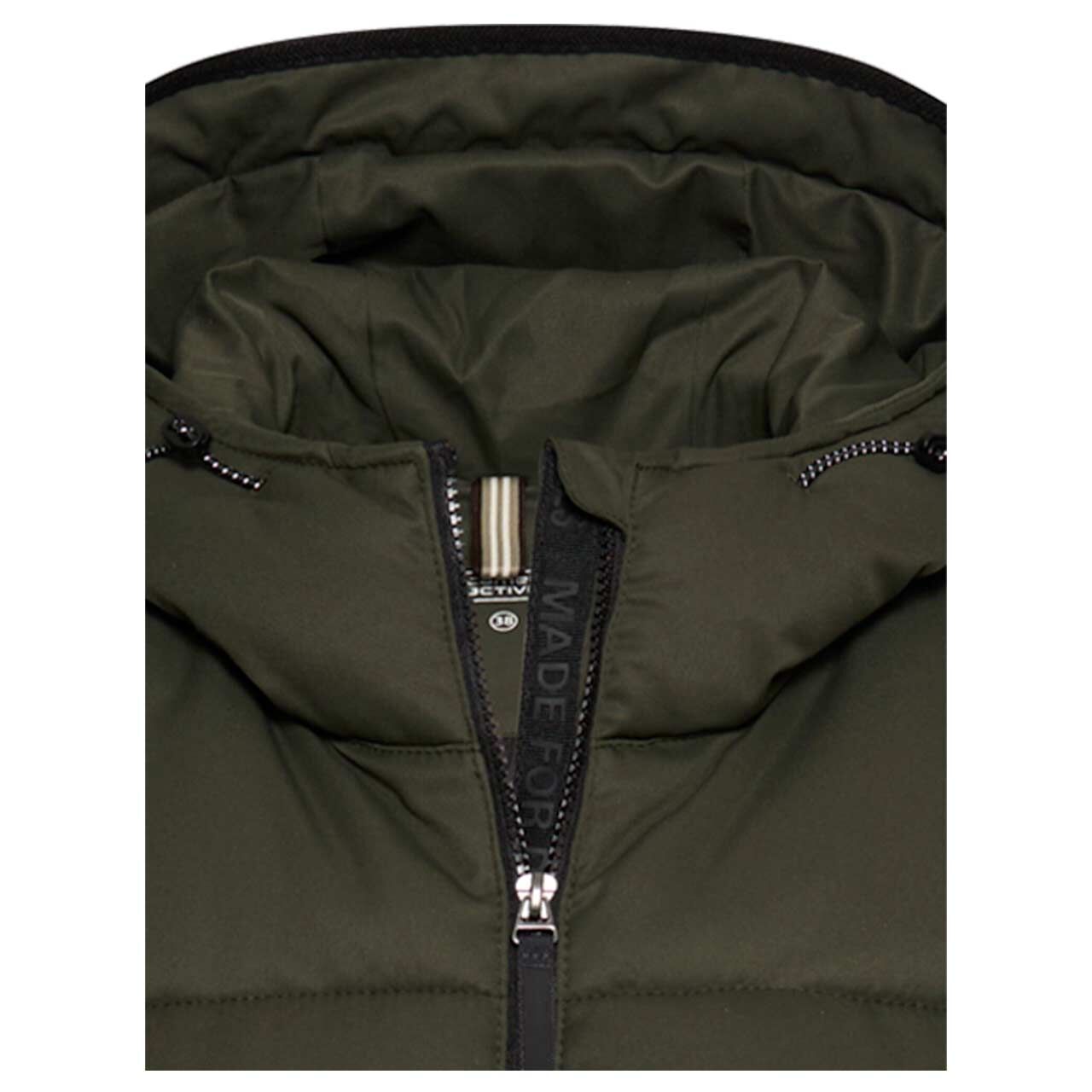Damen Parka von Camel active in Dunkelgrün, detaillierte Vorderansicht