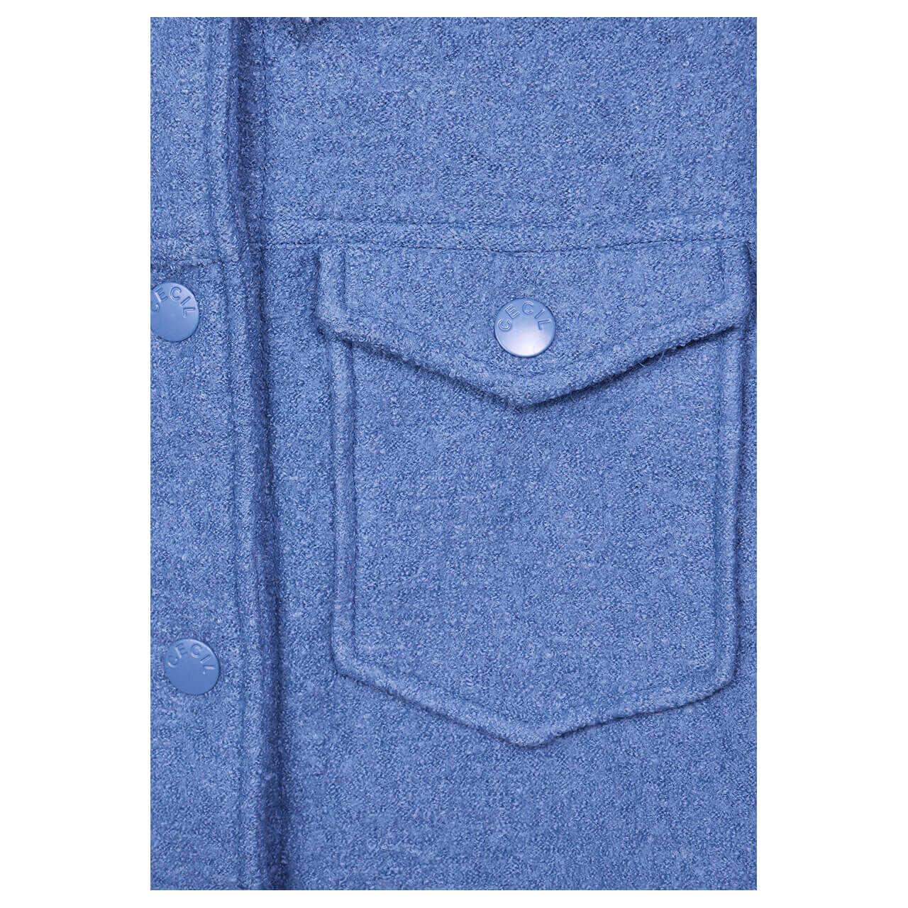 Cecil Damen Jacke Wool Shirt Jacket water blue
