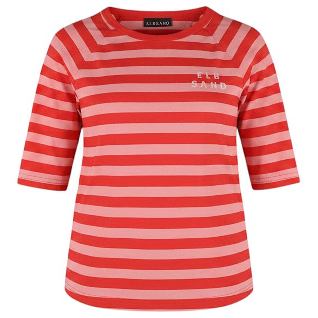 Elbsand Damen 3/4 Arm Shirt Celin grenadine papaya stripe
