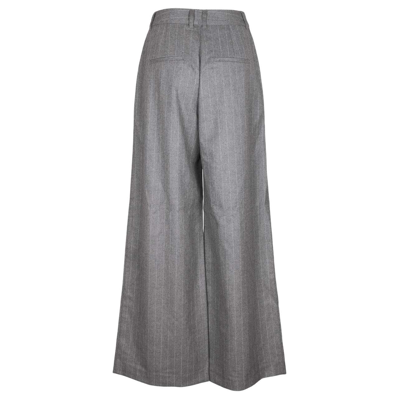 Damen Wideleg Hose von s.Oliver in Grau gestreift, Rückansicht