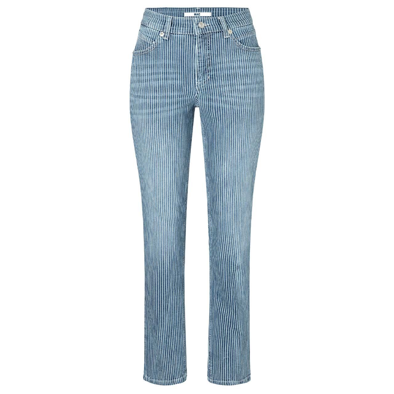 Stretch Damenjeans Melanie von MAC in Blau gestreift, Vorderansicht