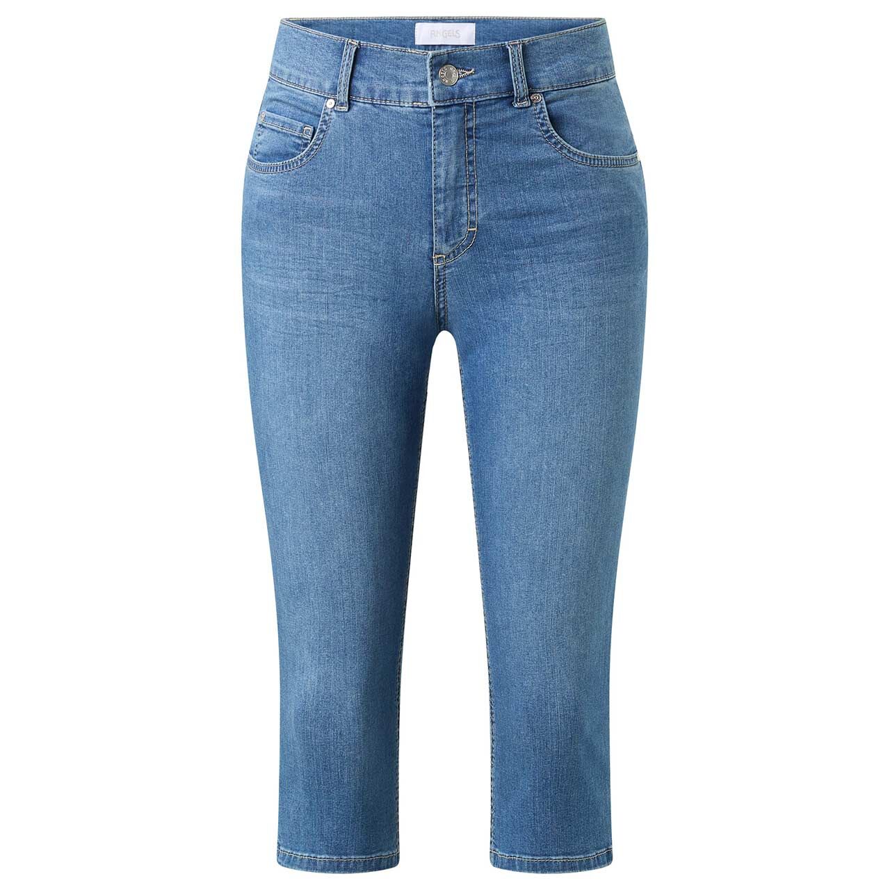 Damen 3/4 Jeans Anacapri von Angels in Blau angewaschen, Vorderansicht