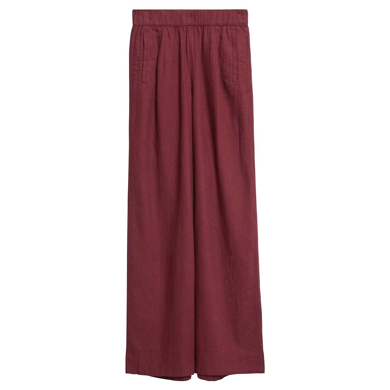 s.Oliver Damen Wideleg Leinen Hose wine red