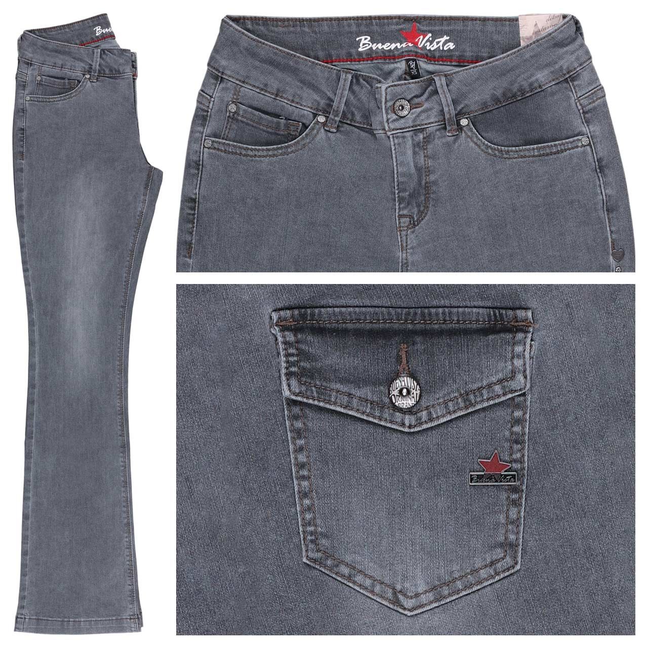 Buena Vista Italy B Bootcut Stretch Denim Jeans anthracite denim