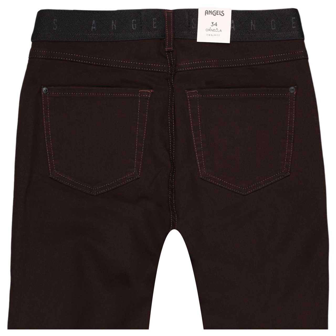 Damen 7/8 Jeans Ornella Sporty von Angels in Weinrot, detaillierte Rückansicht