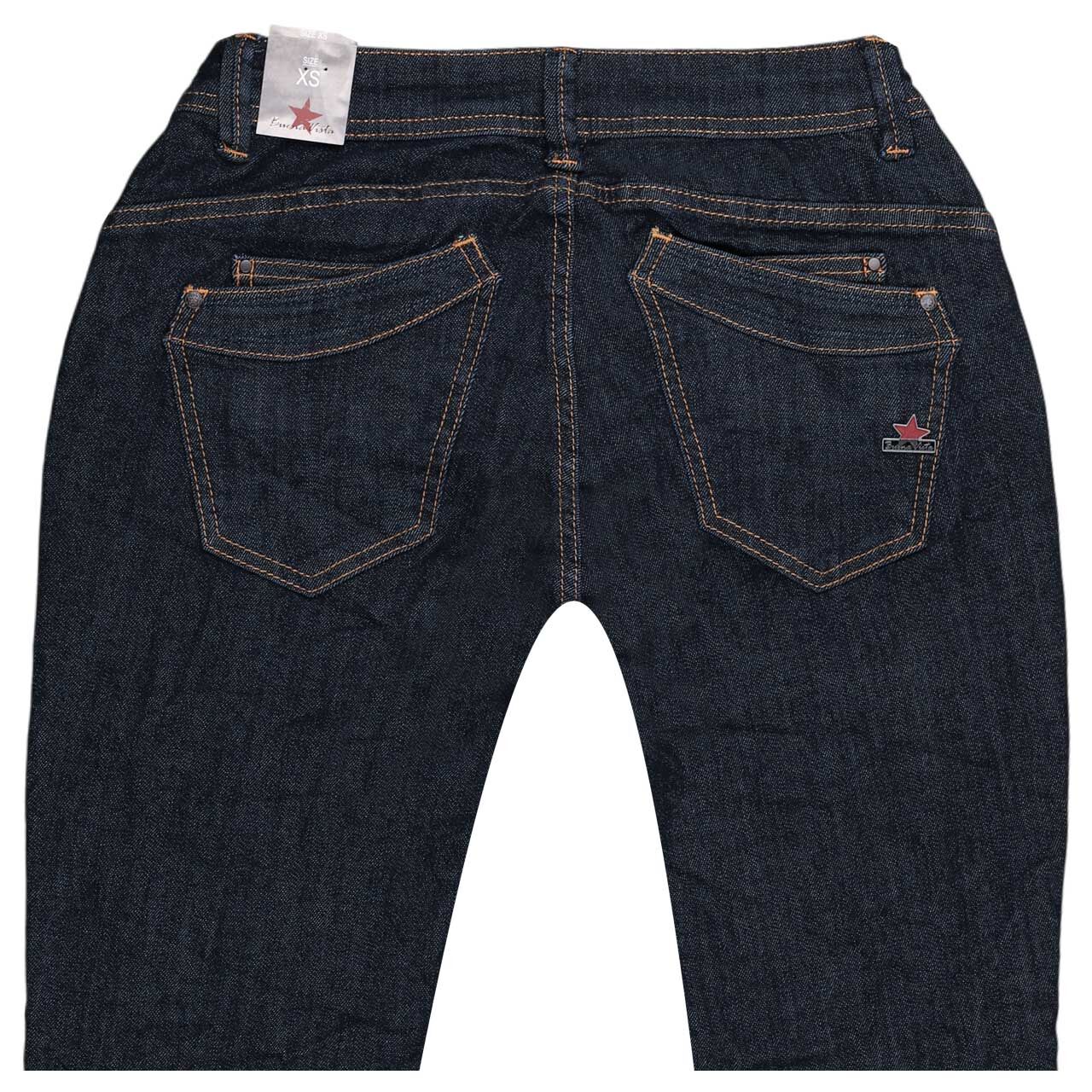 Damenjeans Malibu CC Stretch Denim von Buena Vista in Dunkelblau, detaillierte Rückansicht