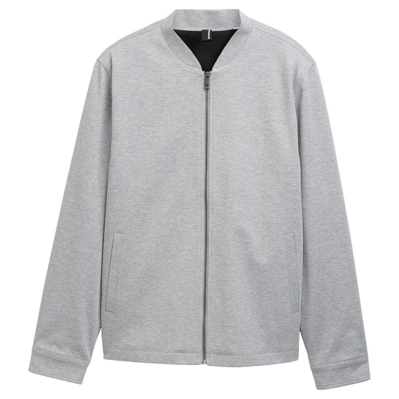 Tom Tailor Herren Jacke Piqué Blouson Bomber Jacket grey heather melange Tom Tailor Herren Jacke Piqué Blouson Bomber Jacket grey heather melange