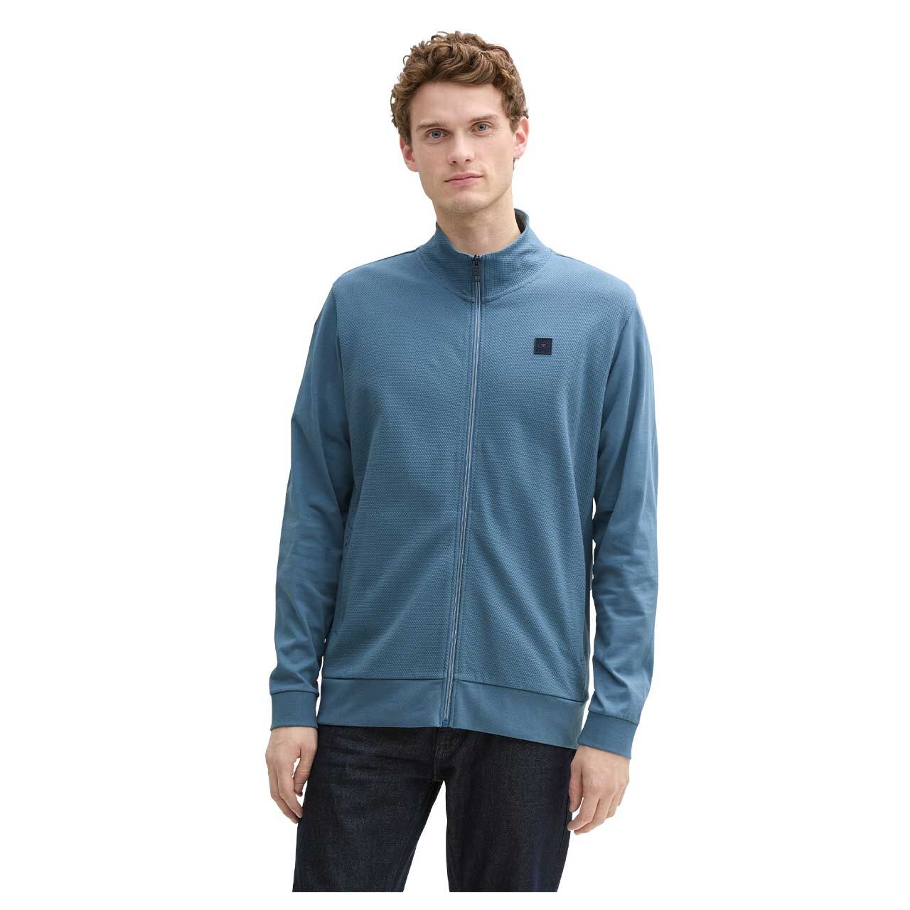 Tom Tailor Herren Strickjacke Structured Jacket mystical blue
