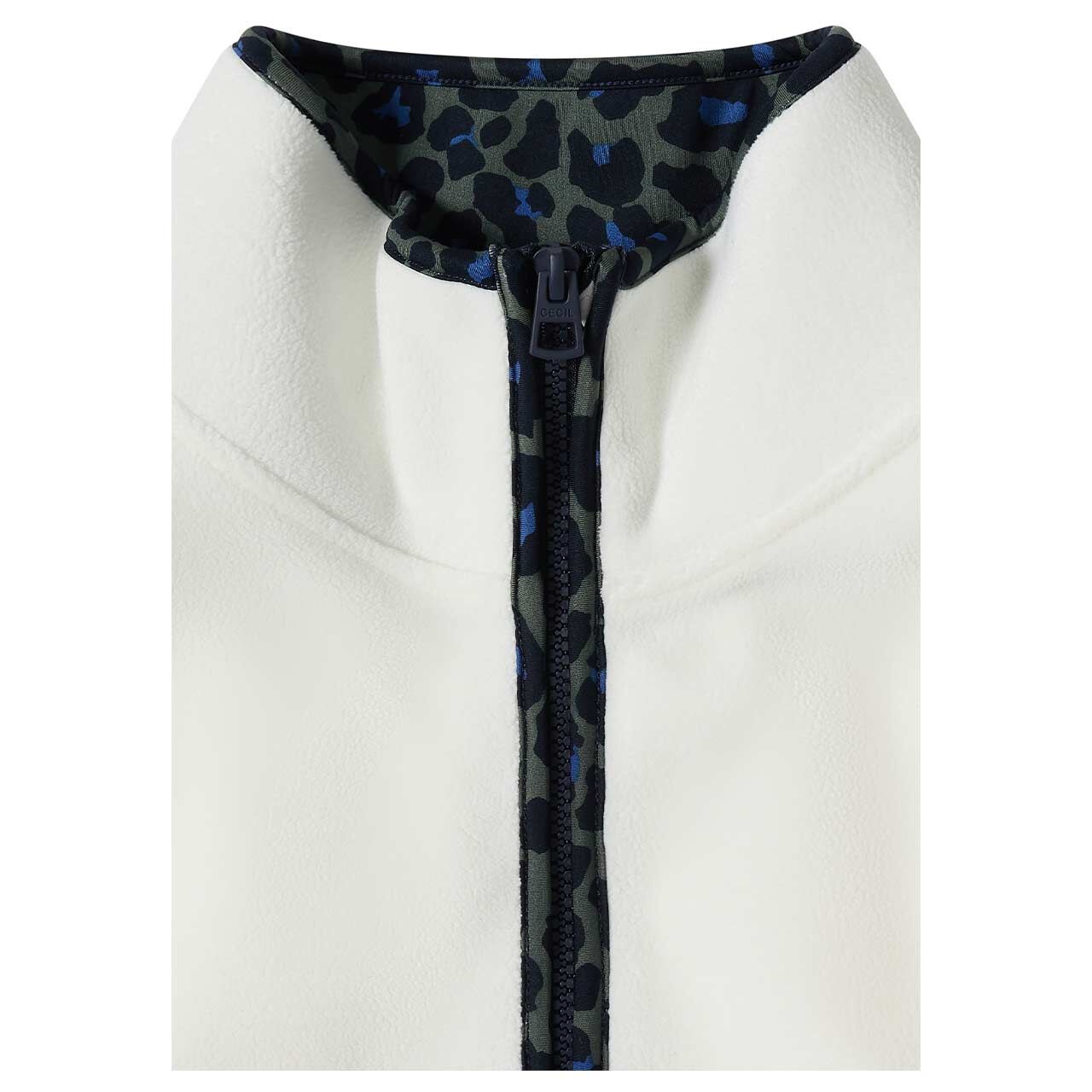 Cecil Damen Sweatshirt Troyer Fleece vanilla white
