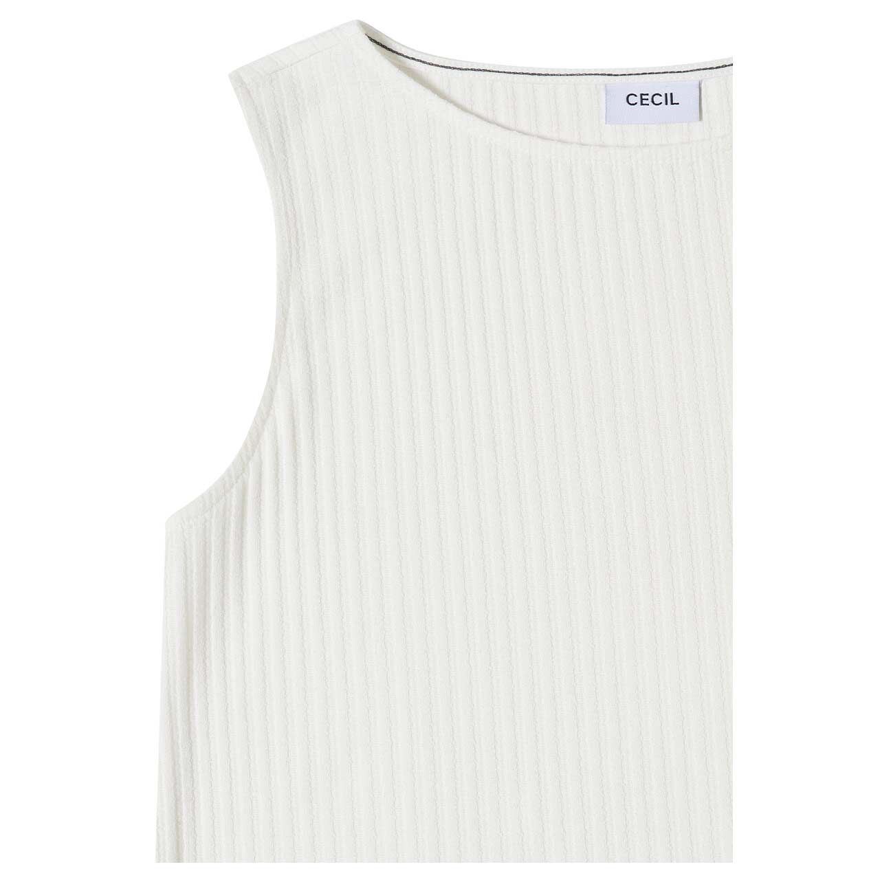 Cecil Damen Top Rib Structure vanilla white