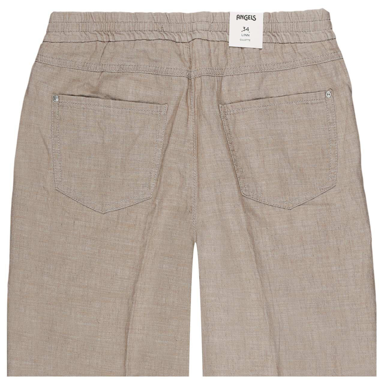 Damen Linn Jump 7/8 Baumwollhose in Hellbraun, detaillierte Rückansicht