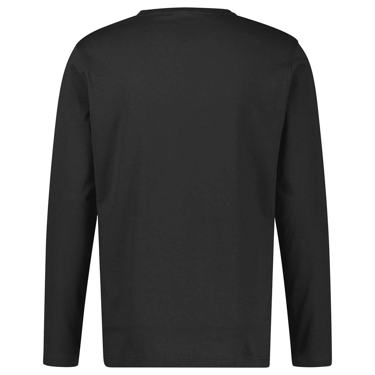 Herren Langarm Shirt von Lerros in Schwarz, Rückansicht