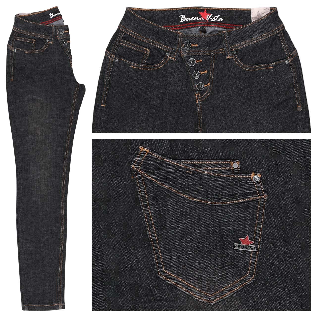 Buena Vista Malibu Cropped Cross Denim Ankle Jeans vintage denim