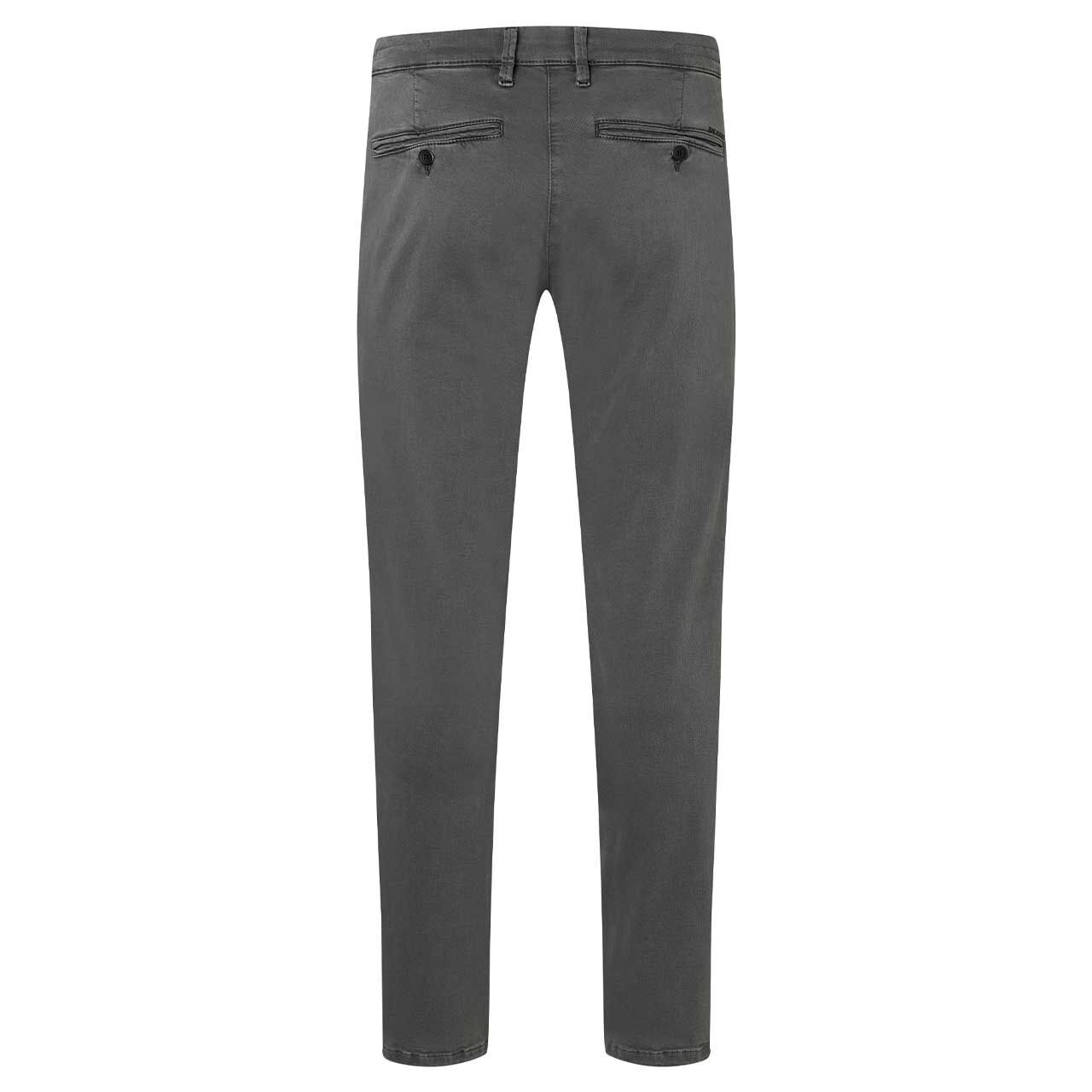 Herren Chino Baumwollhose Flexx Driver Pants von MAC in Dunkelgrau, Rückansicht