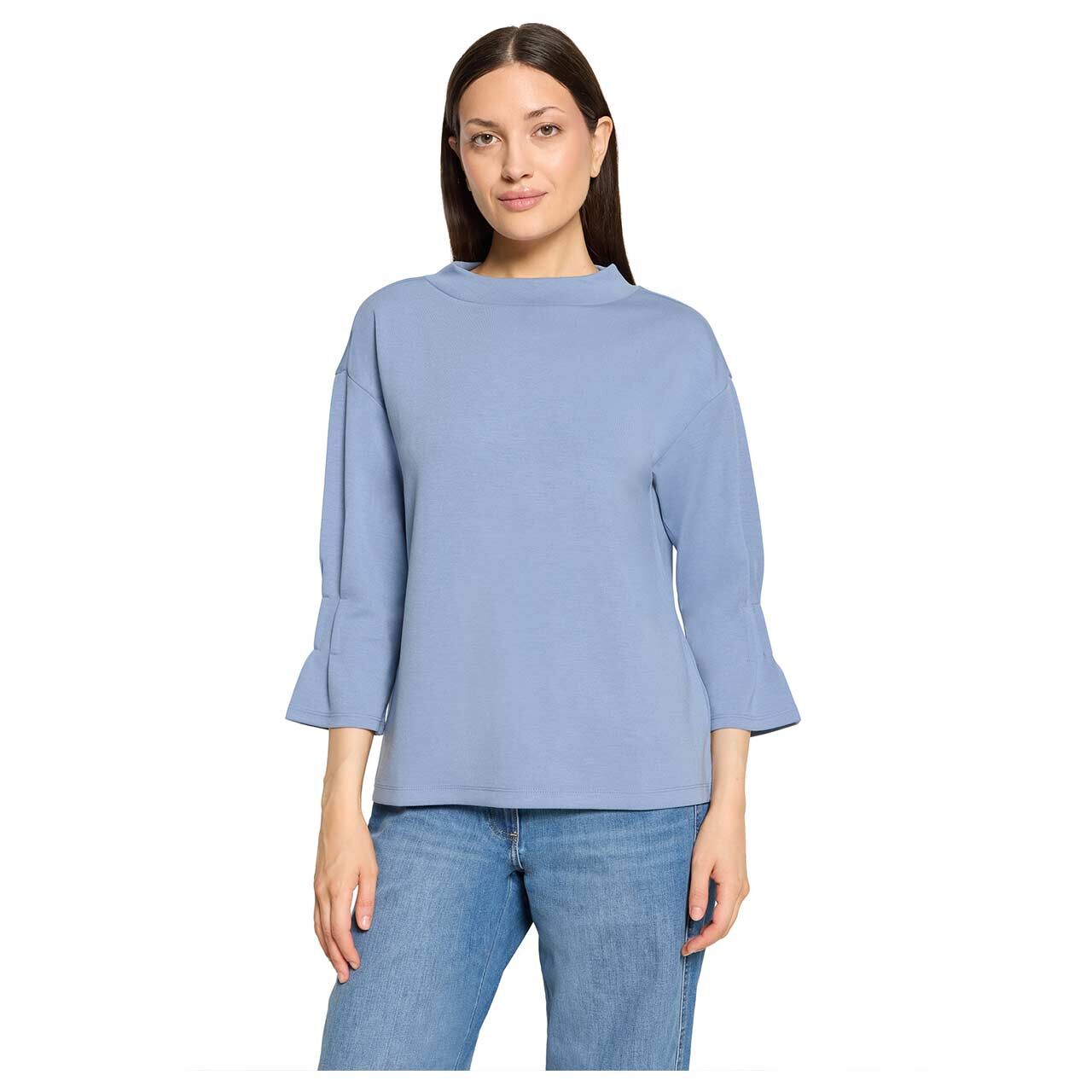 Damen 3/4 Arm Sweatshirt von Betty Barclay in Hellblau, Vorderansicht am Model