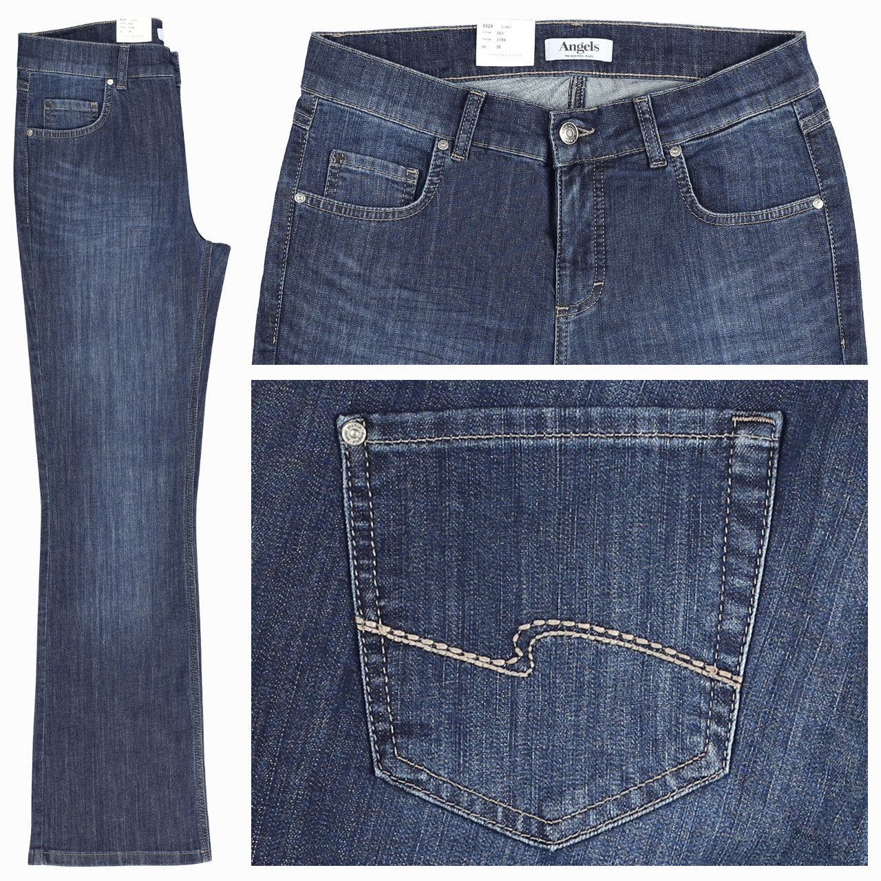 angels-jeans-luci-stone-3158 Angels Jeans Luci für Damen in Dunkelblau, FarbNr.: 3158
