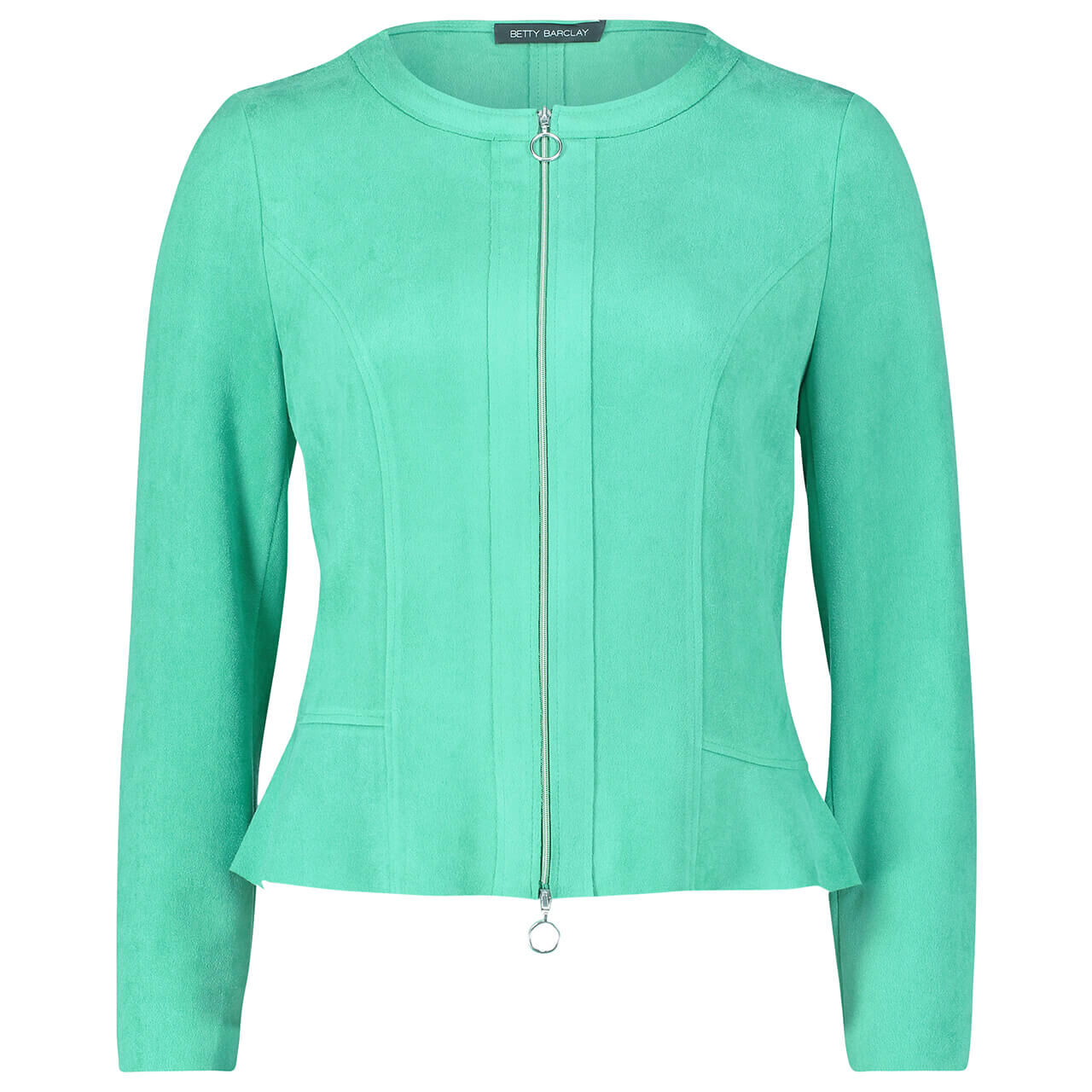 Betty Barclay Damen Velours Jacke ming green