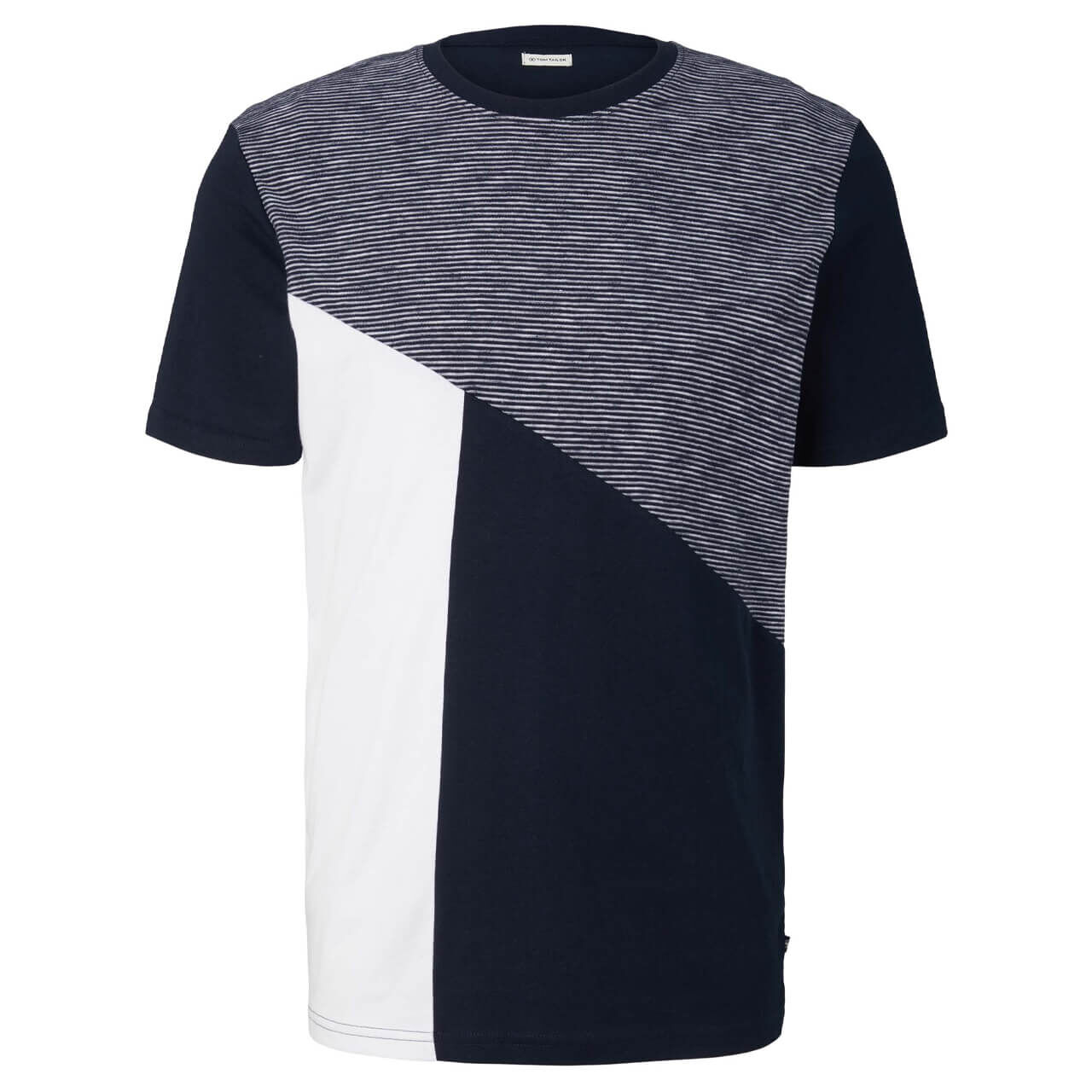 Tom Tailor T-Shirt für Herren in Dunkelblau gemustert, FarbNr.: 10688