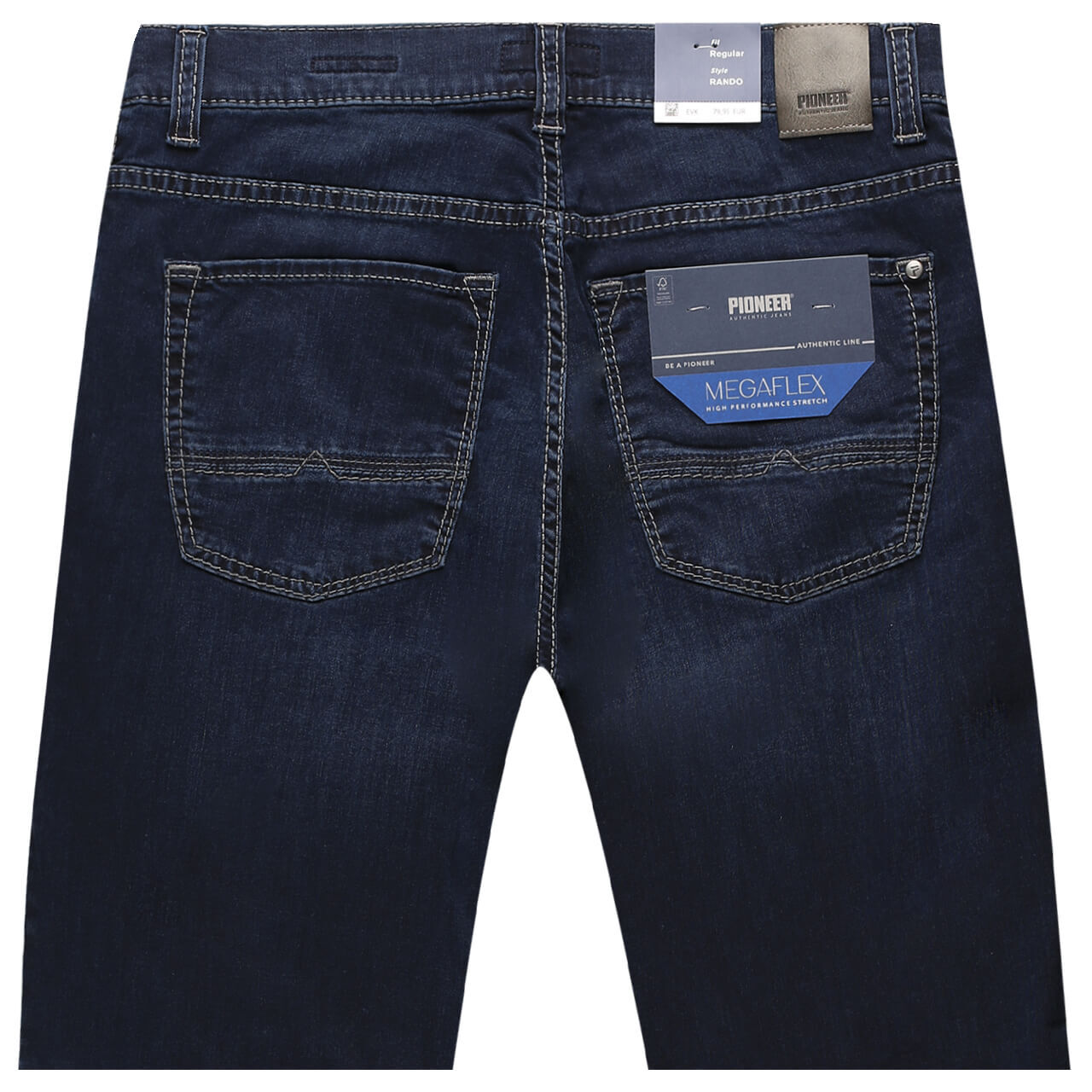 pioneer-jeans-rando-dunkelblau-6806-hinten Pioneer Jeans Rando Megaflex für Herren in Dunkelblau, FarbNr.: 6806