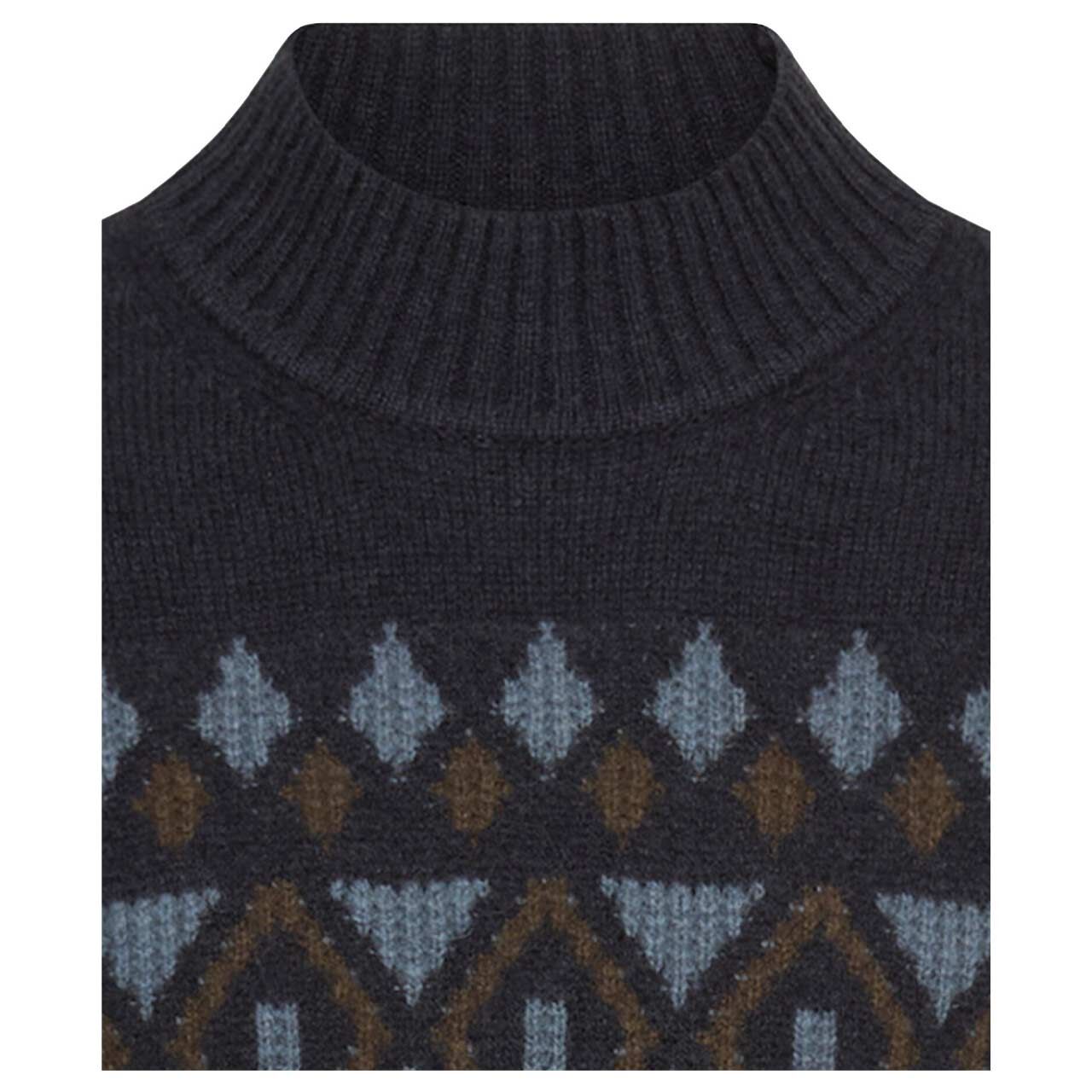 Herren Pullover Mock Neck von Camel active in der Farbe Dunkelblau mit Print, detaillierte Vorderansicht