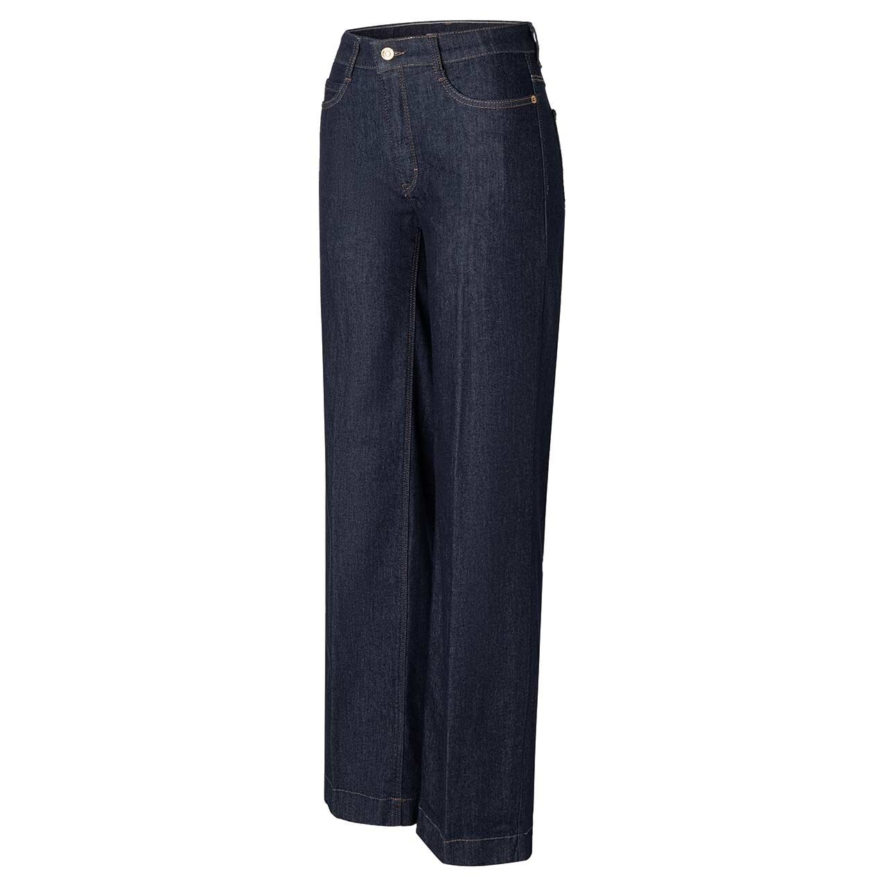 Stretch Damenjeans Wide von MAC in Dunkelblau, Seitenansicht