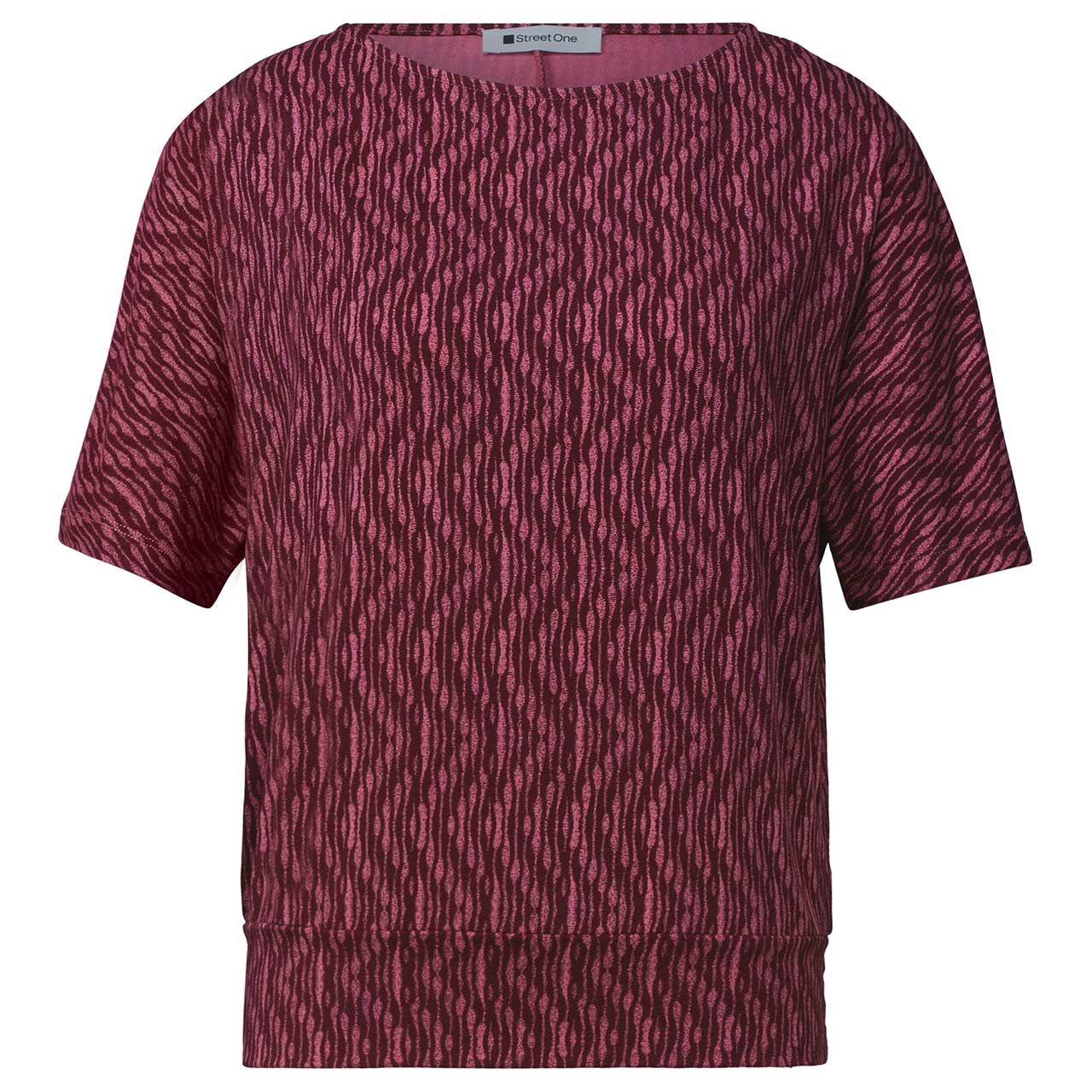 Street One Damen T-Shirt Printed Bottom Cuff blush berry