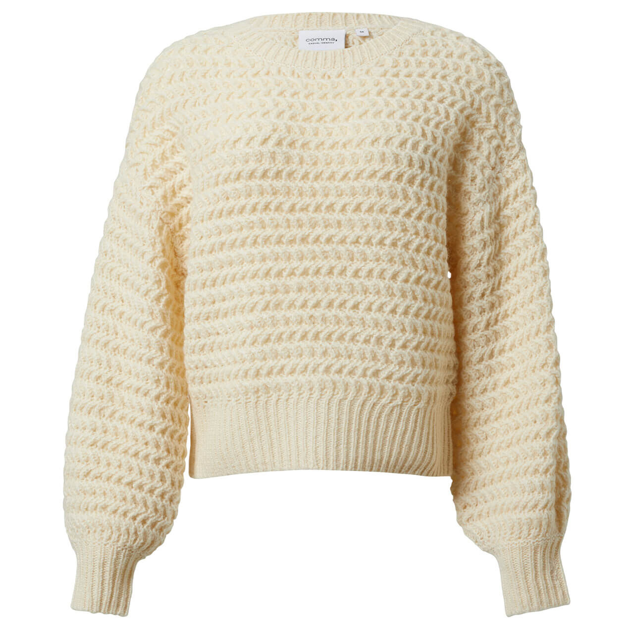 Comma Damen Pullover ecru white