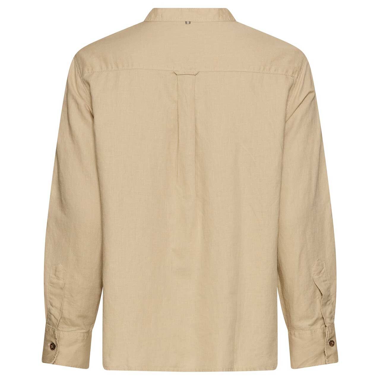 Damen Langarm Leinen Bluse von Camel active in Beige, Rückansicht