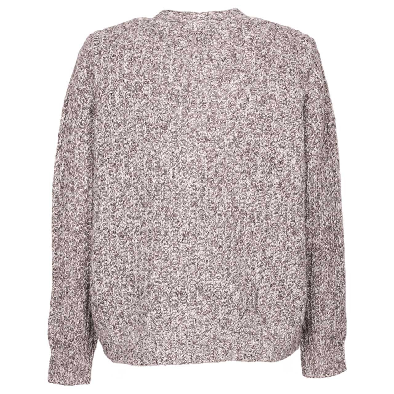 Damen Strickjacke Chunky Two Tone Cardigan von Cecil in Braun meliert, Rückansicht