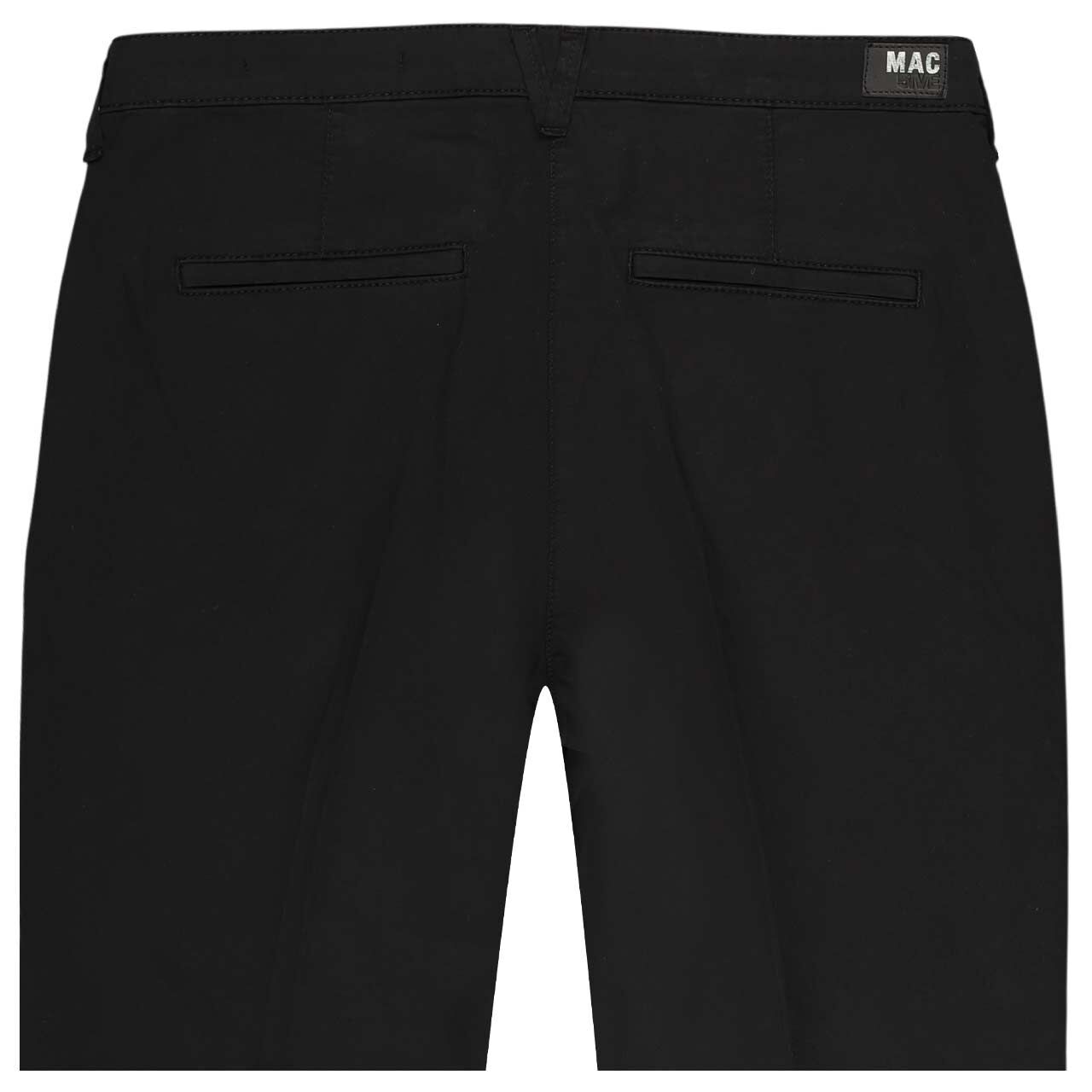 Stretch Damen 7/8 Baumwollhose Chino in Dunkelblau, detaillierte Rückansicht