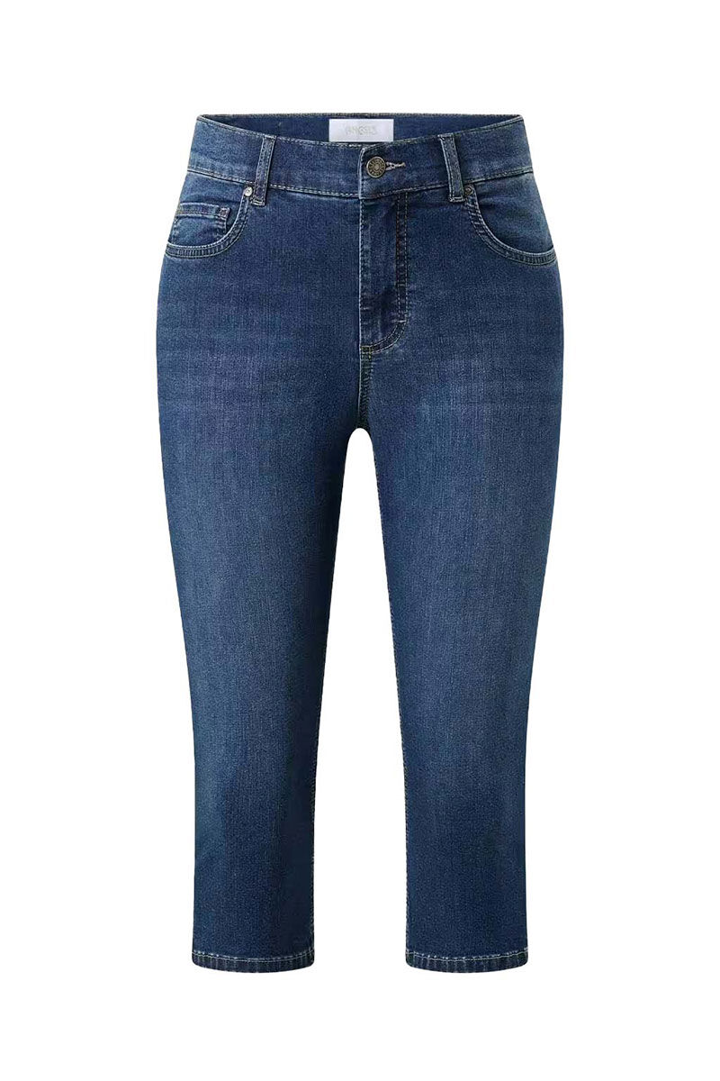 Vorderansicht der Angels Anacapri Damenjeans in Blau