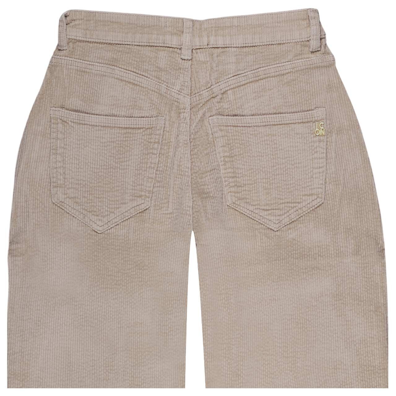 Damen 7/8 Cordhose Hurricane von Senoritas ICON in Hellbeige, detaillierte Rückansicht