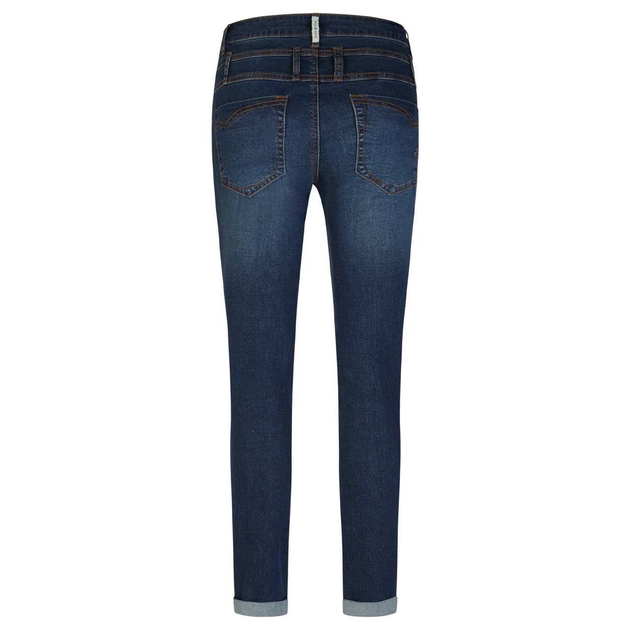 Damenjeans Florida Stretch Denim von Buena Vista in Dunkelblau angewaschen, Rückansicht