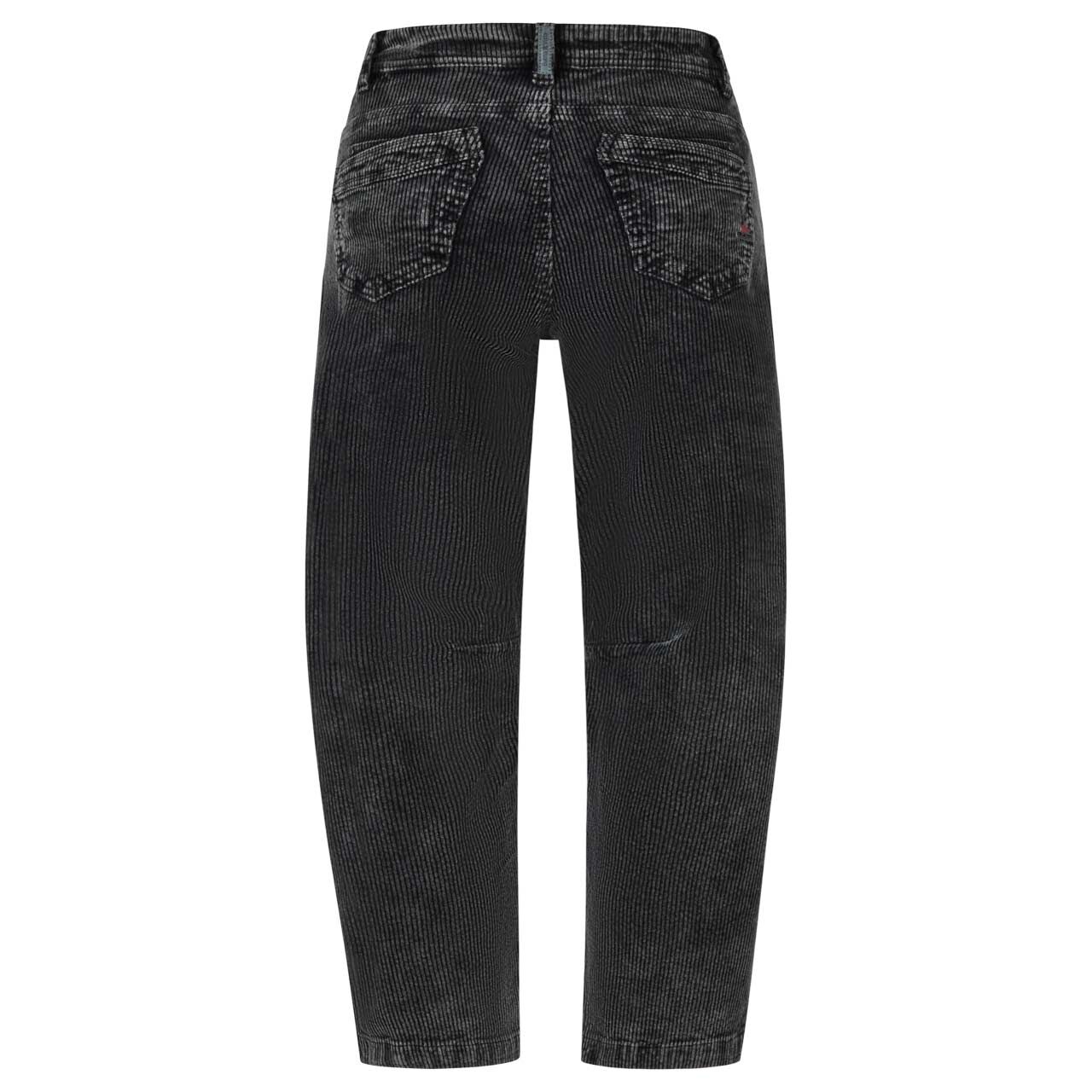 Damen Cordhose Malibu 7/8 Relaxed Corduroy von Buena Vista in Schwarz, Rückansicht