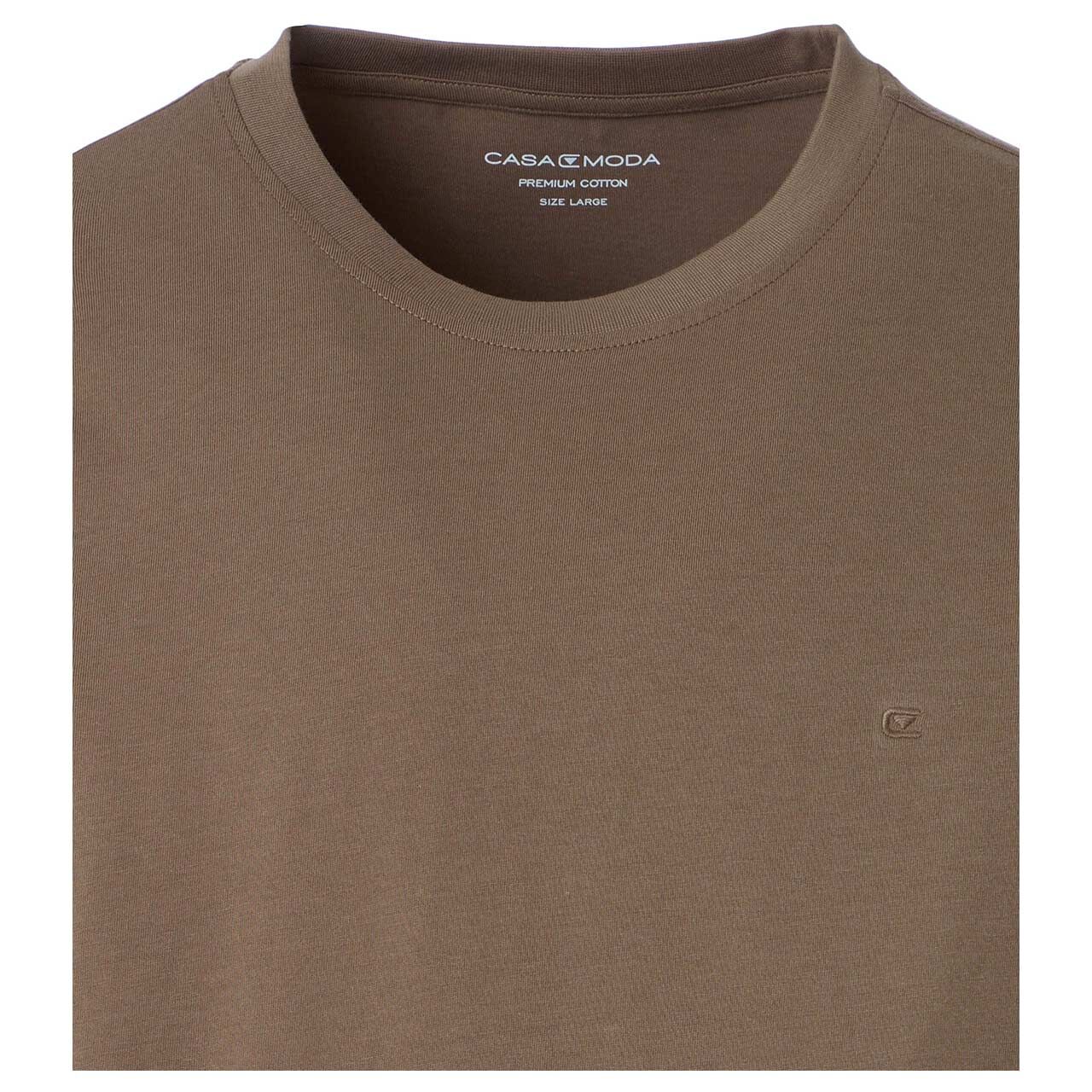 Herren T-Shirt von Casa Moda in Braun, Detailansicht vorne