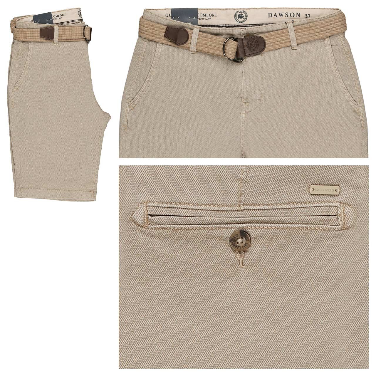 Lerros Dawson Baumwoll Bermuda light dune beige structured Lerros Dawson Baumwoll Bermuda light dune beige structured