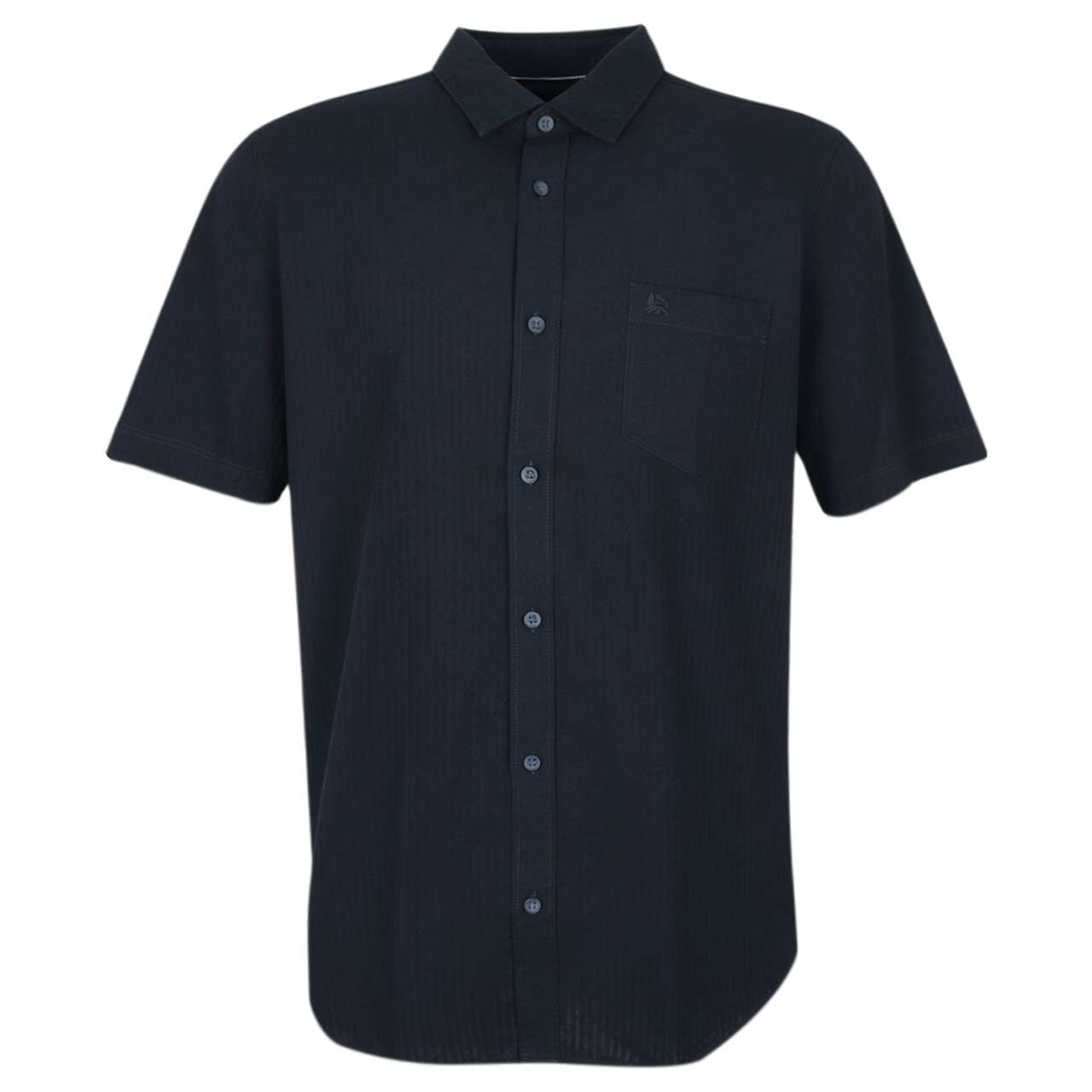 Lerros Herren Seersucker 1/2 Arm Hemd classic navy