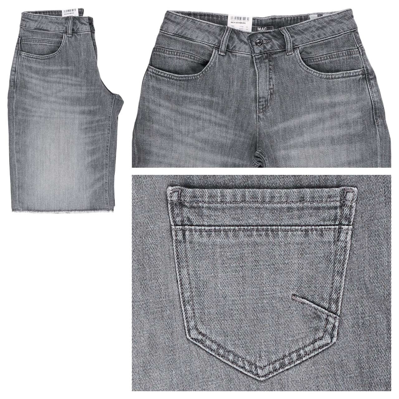 MAC Rich Jeans Bermuda ash grey used wash