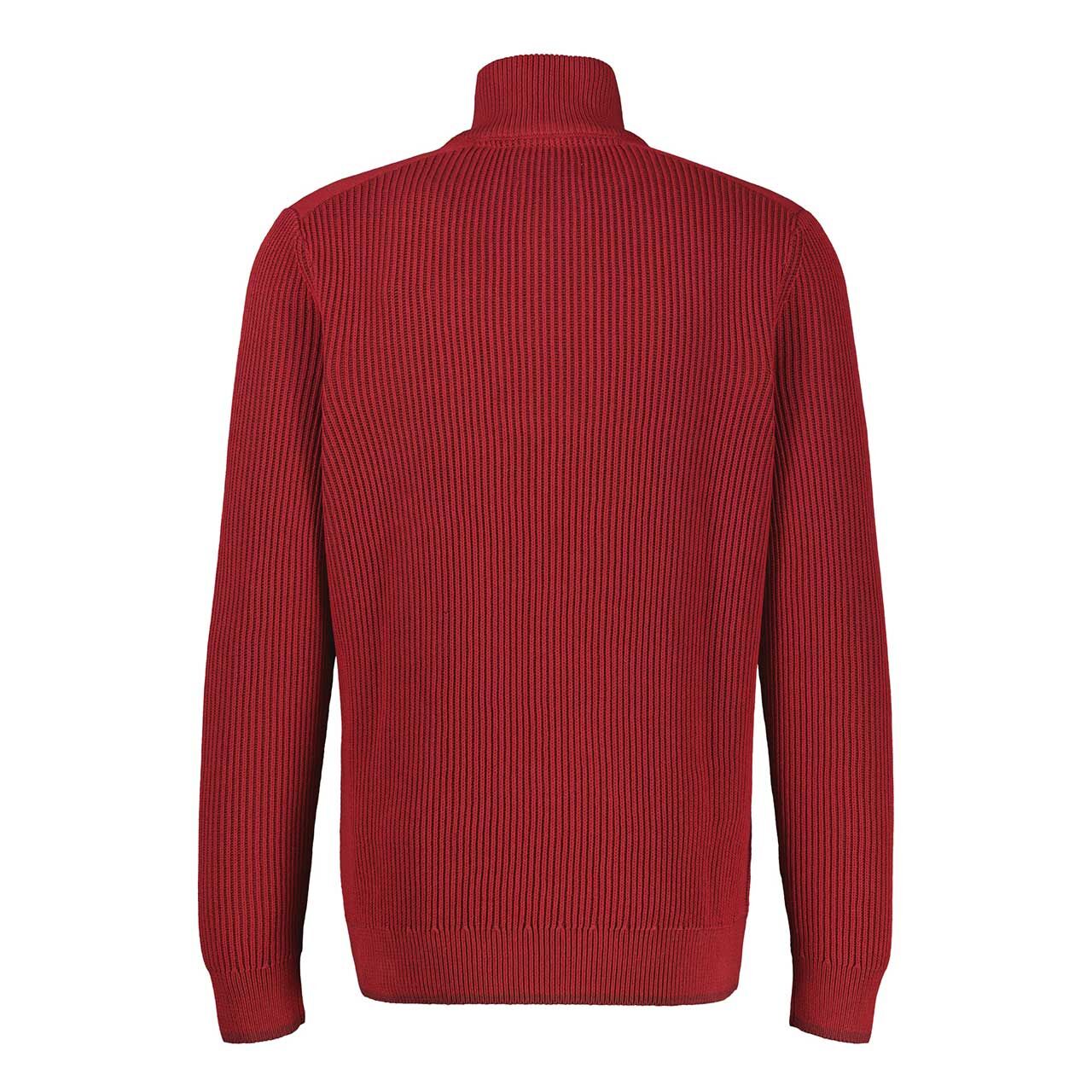 Herren Pullover Troyer von Lerros in Rot, Rückansicht