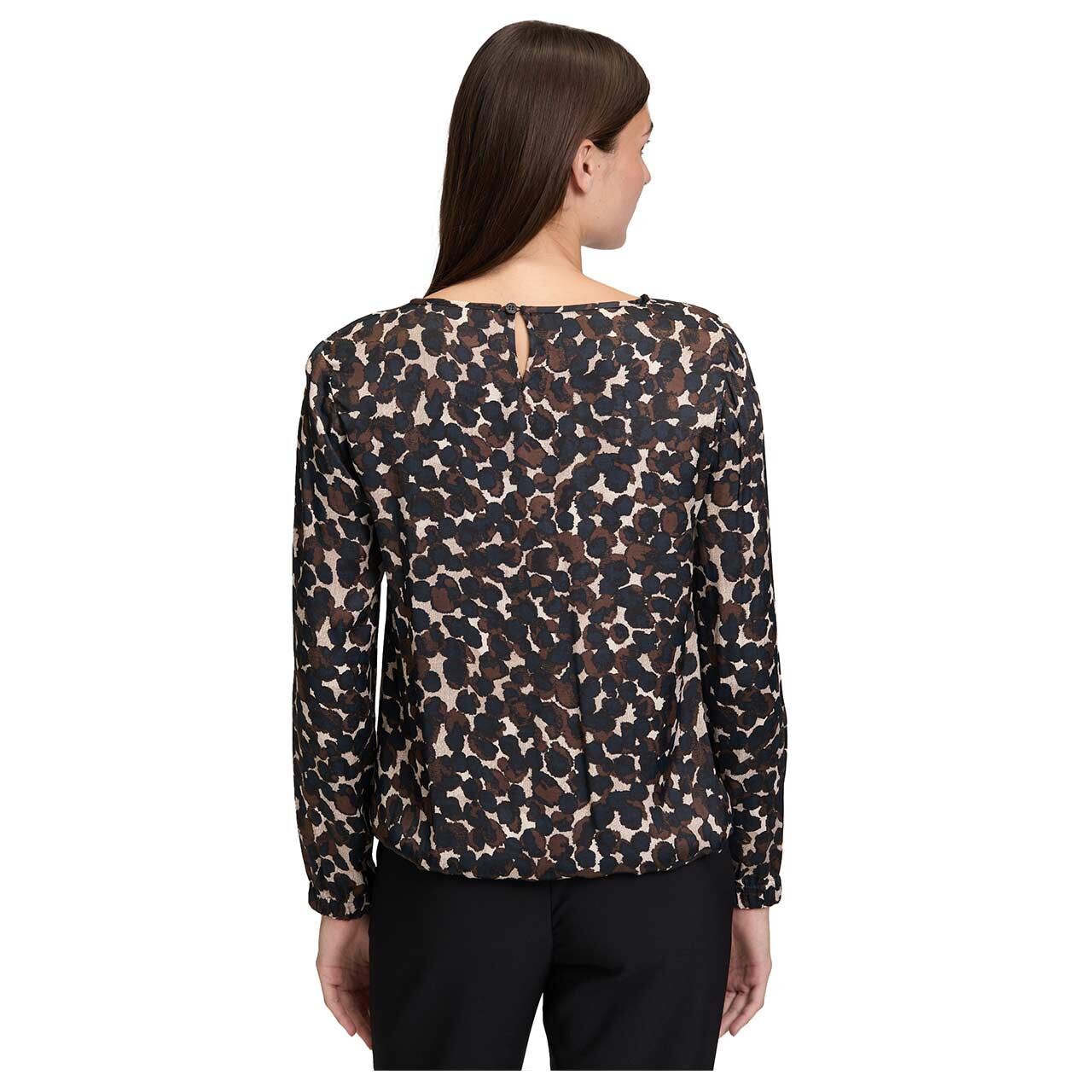 Damen Langarm Bluse von Betty Barclay in Braun, Rückansicht am Model