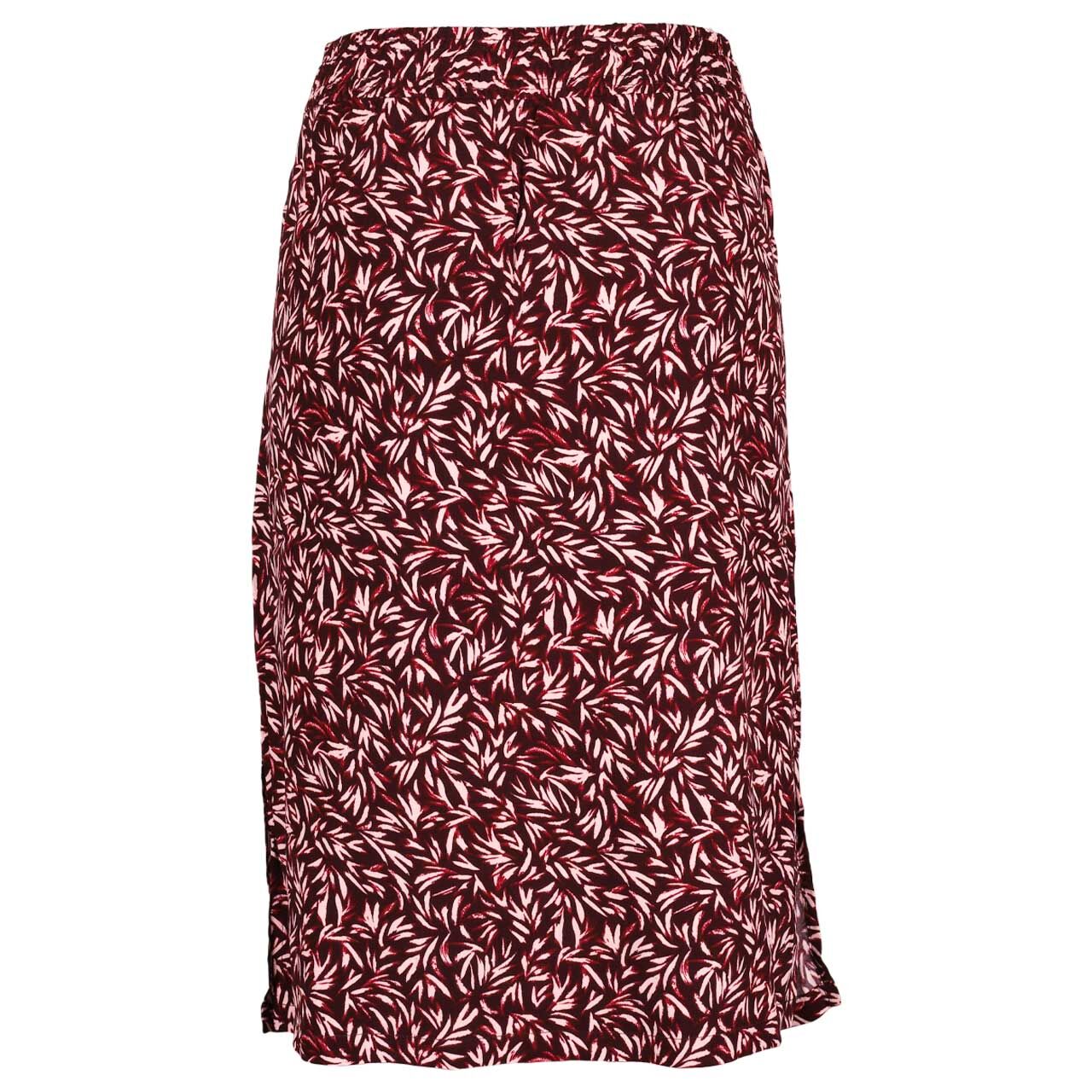 Damen Rock Chelsea Flatter Skirt von Cecil in Burgunderrot mit Print, Rückansicht