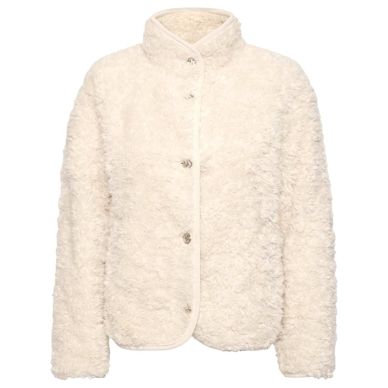 Street One Studio Damen Jacke Fake Fur Button creamed sand plush