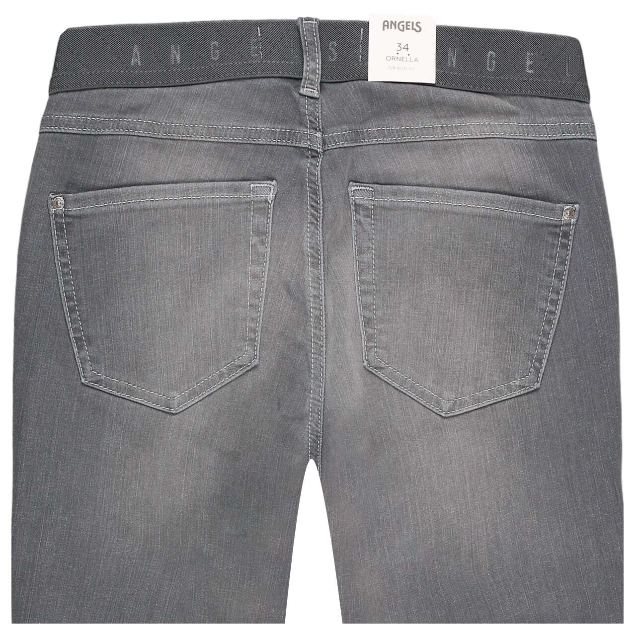 Damen 7/8 Jeans Ornella Sporty von Angels in Grau angewaschen, detaillierte Rückansicht