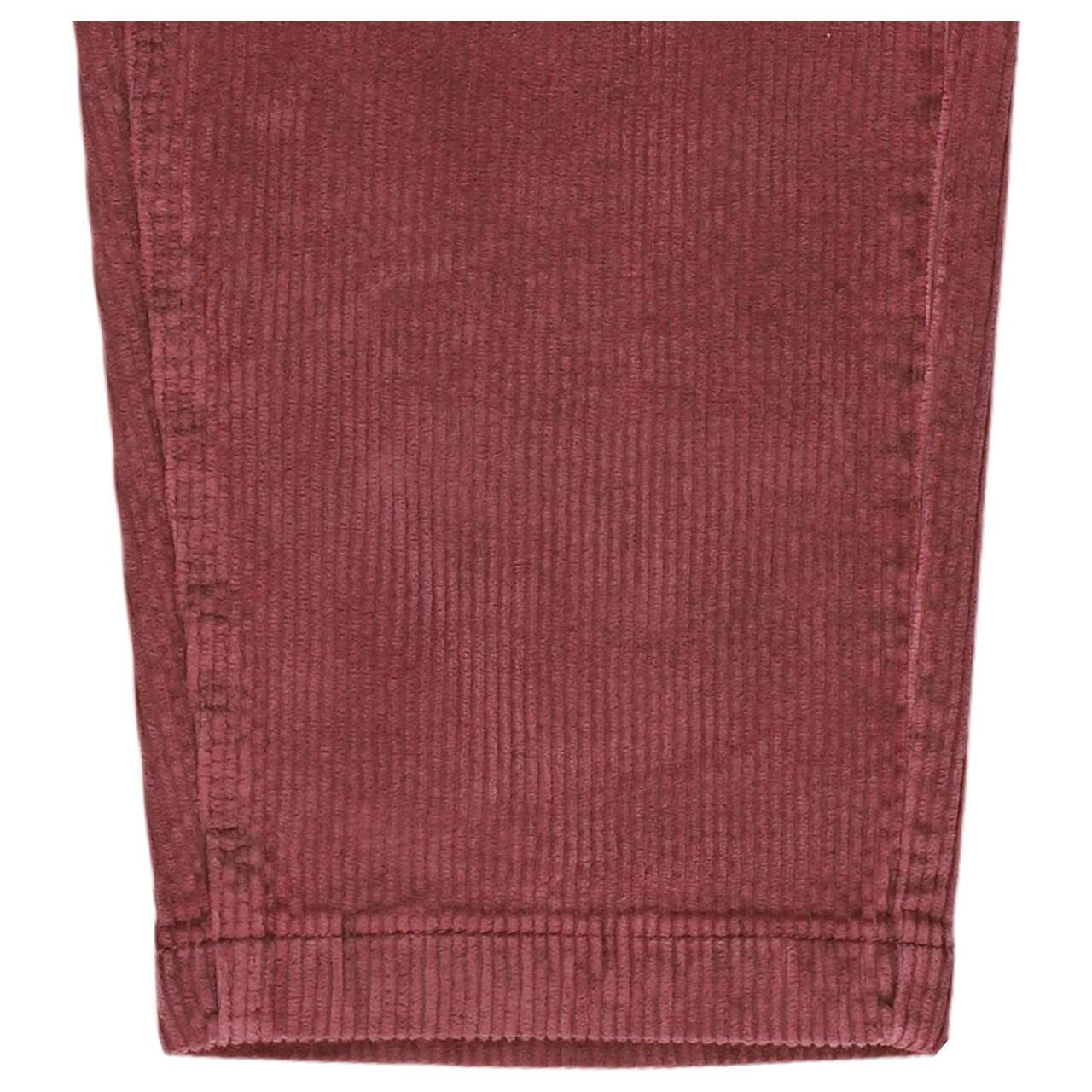 Damen Cordhose Malibu 7/8 Relaxed Corduroy von Buena Vista in Weinrot, Detailansicht Saum
