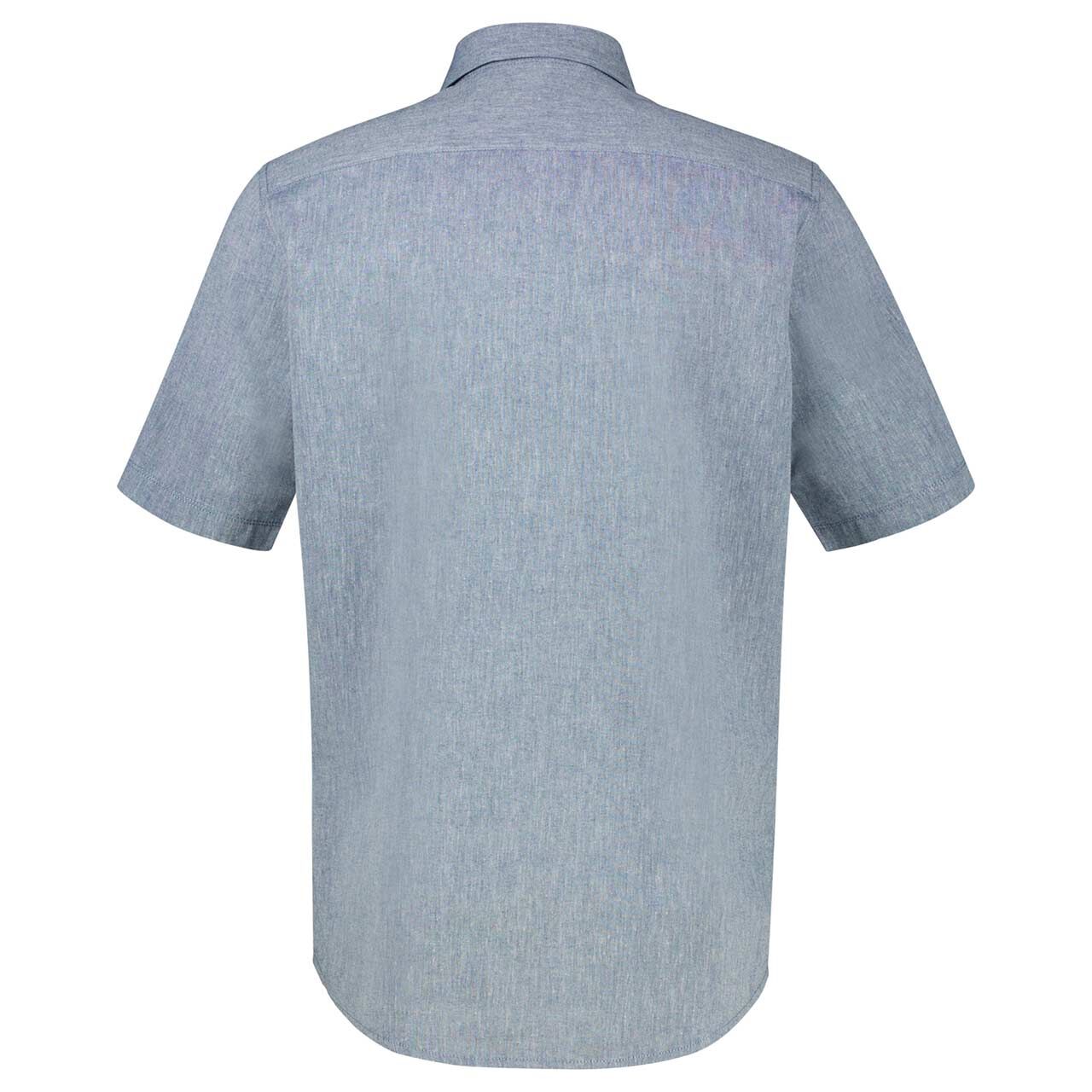 Herren 1/2 Arm Hemd von Lerros in Blau meliert, Rückansicht