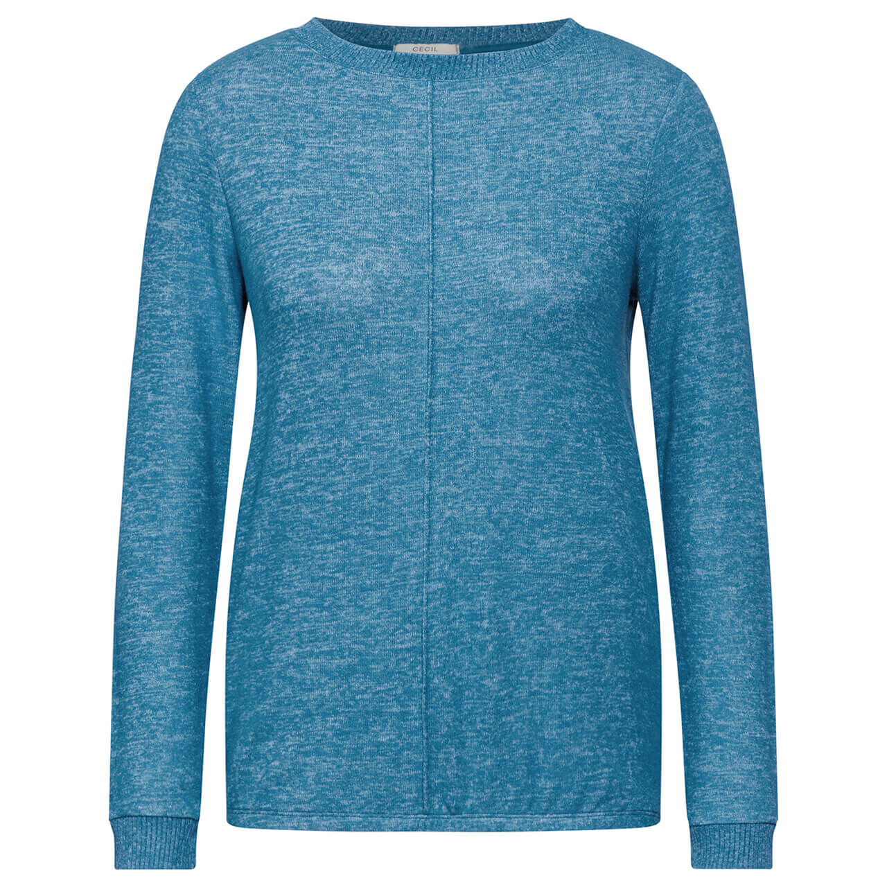 Cecil Damen Pullover Cosy aqua melange