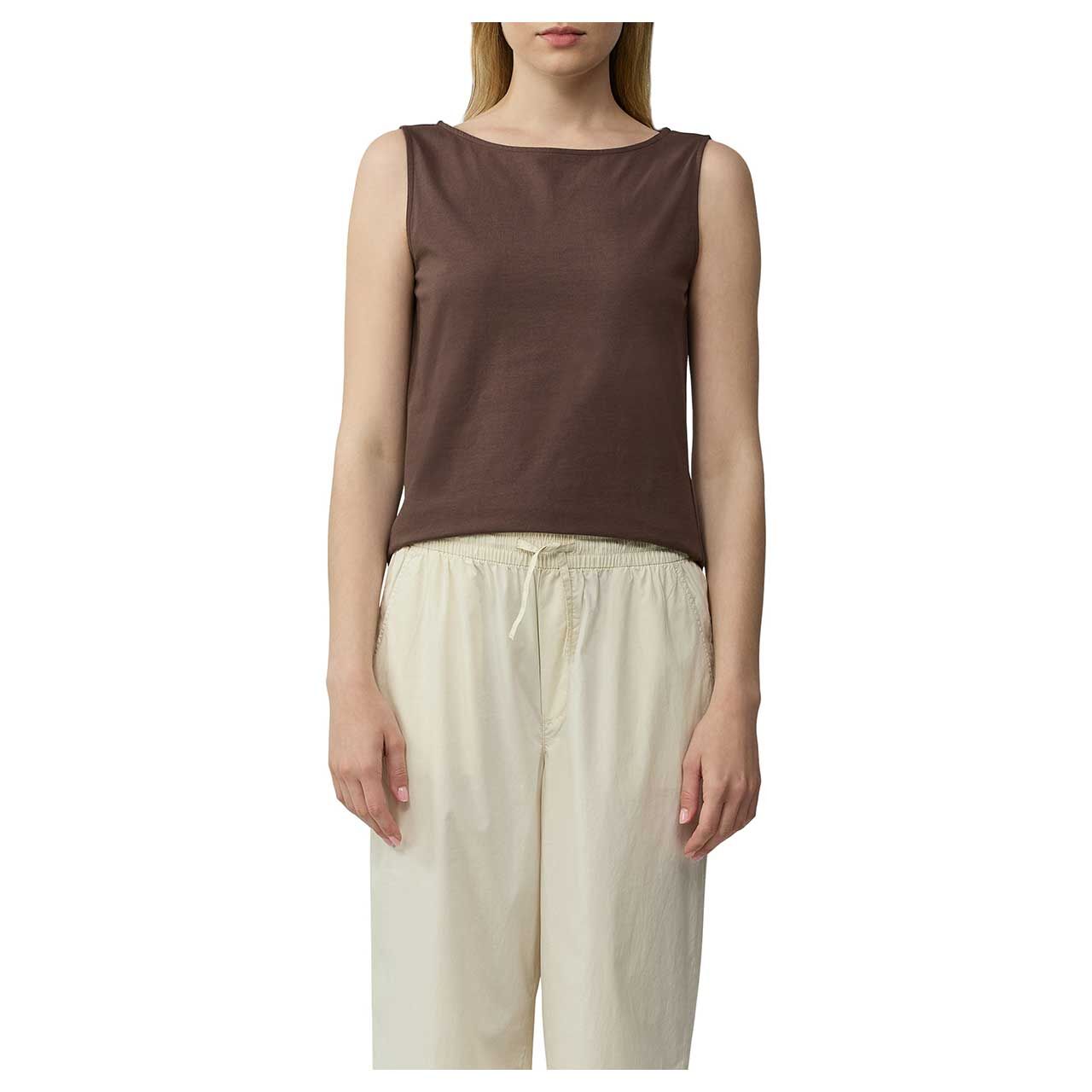 Damen Top von Street One in Braun, Nahansicht am Modell
