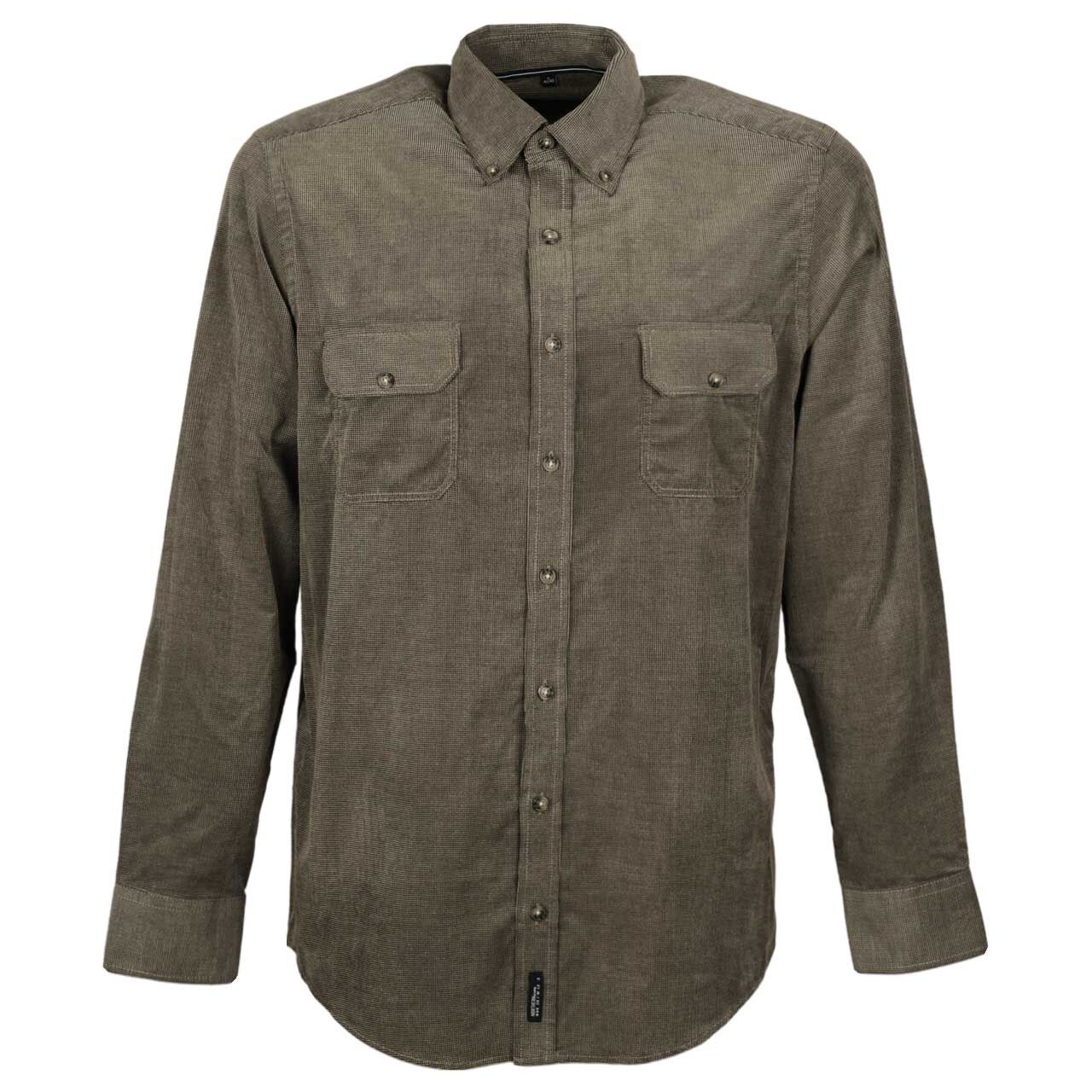 Casa Moda Herren Langarm Hemd grey green melange