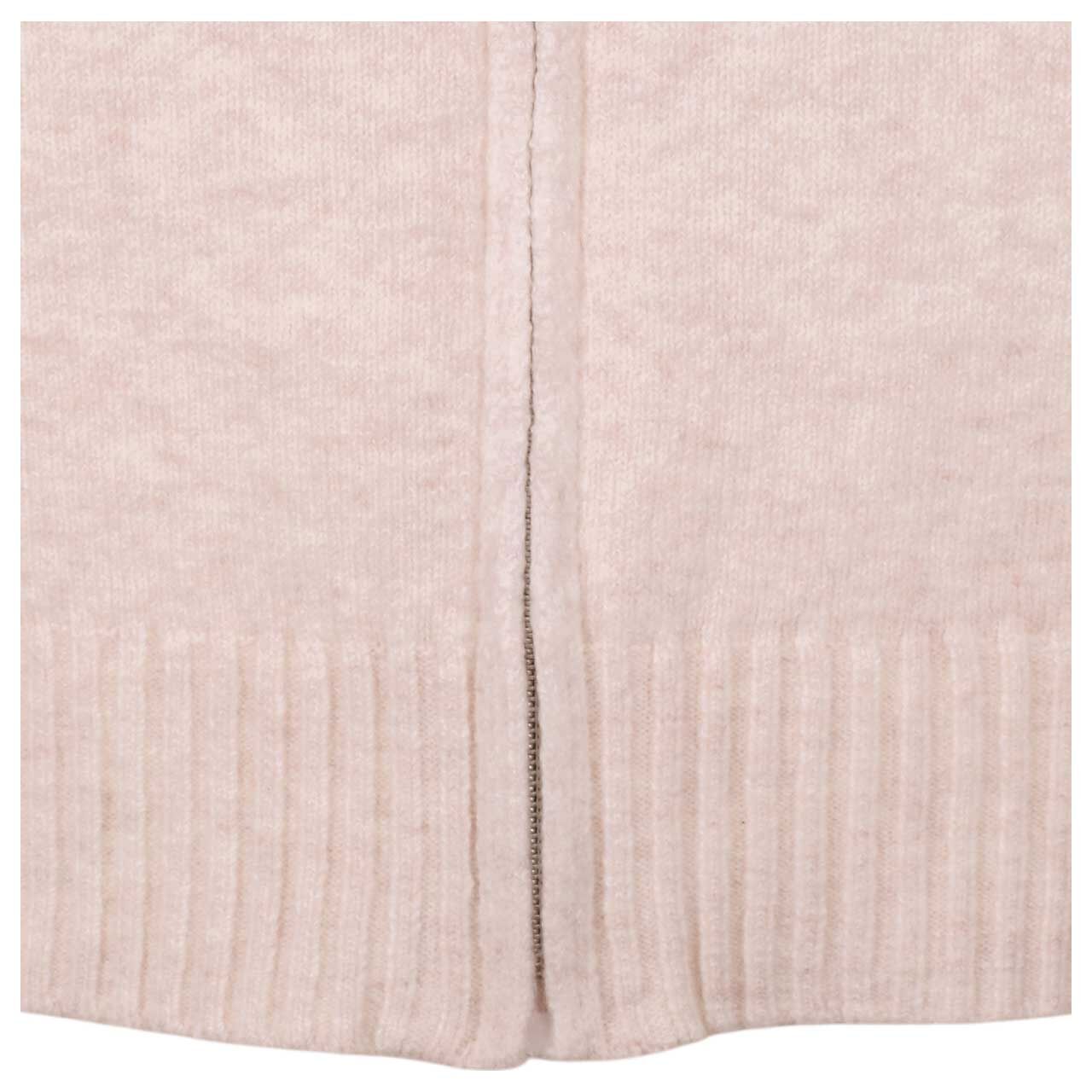 Damen Strickjacke Cosy Zipper Cardigan von Cecil in Hellbeige meliert, Detailansicht Zipper